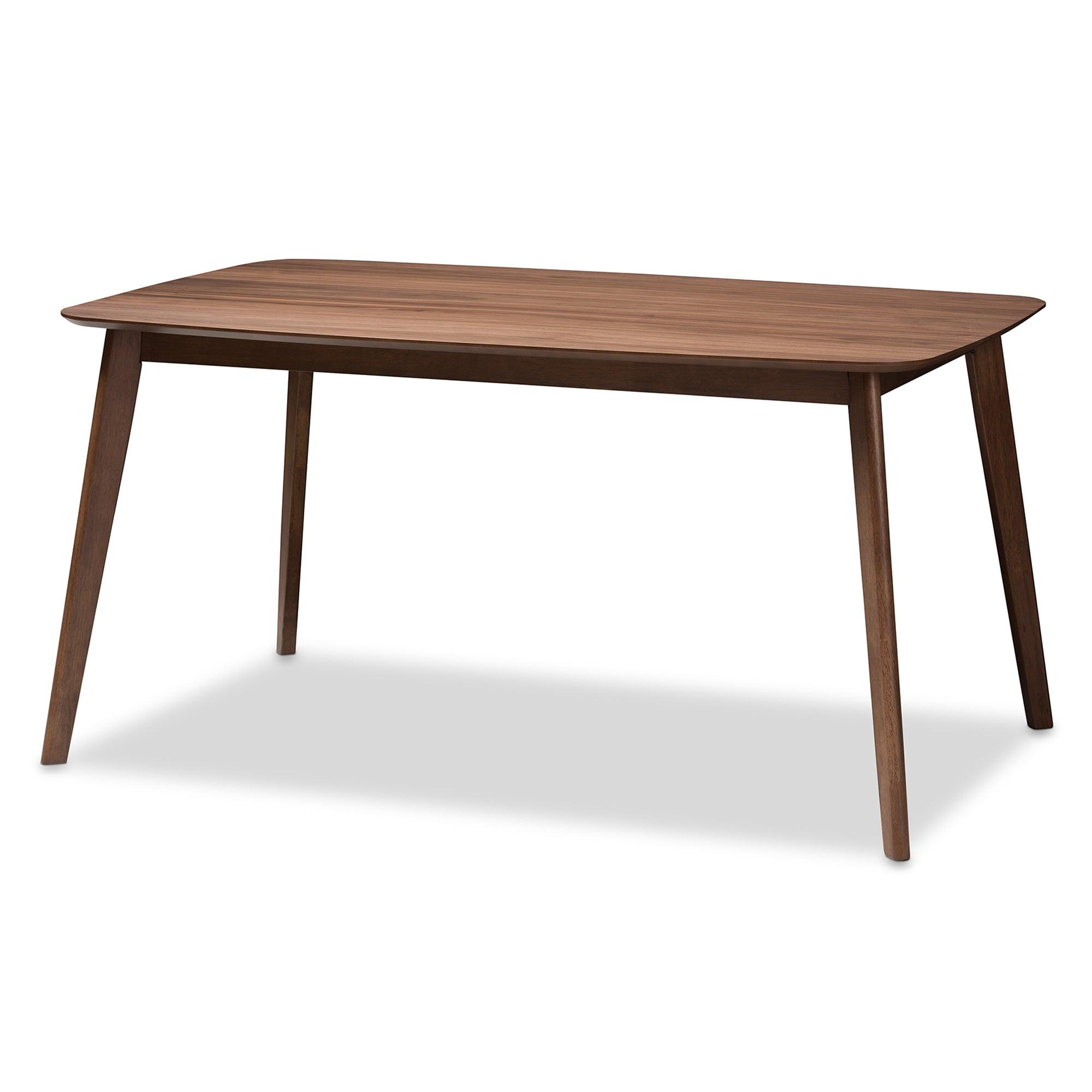 Danton Mid-Century Modern Fabric Upholstered and Finished Wood 5-Piece Dining Set