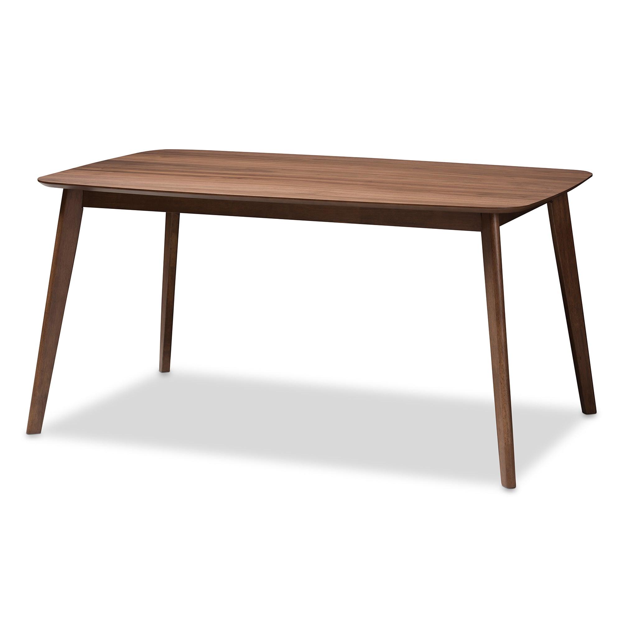 Alston Mid-Century Modern Fabric Upholstered and Finished Wood 5-Piece Dining Set