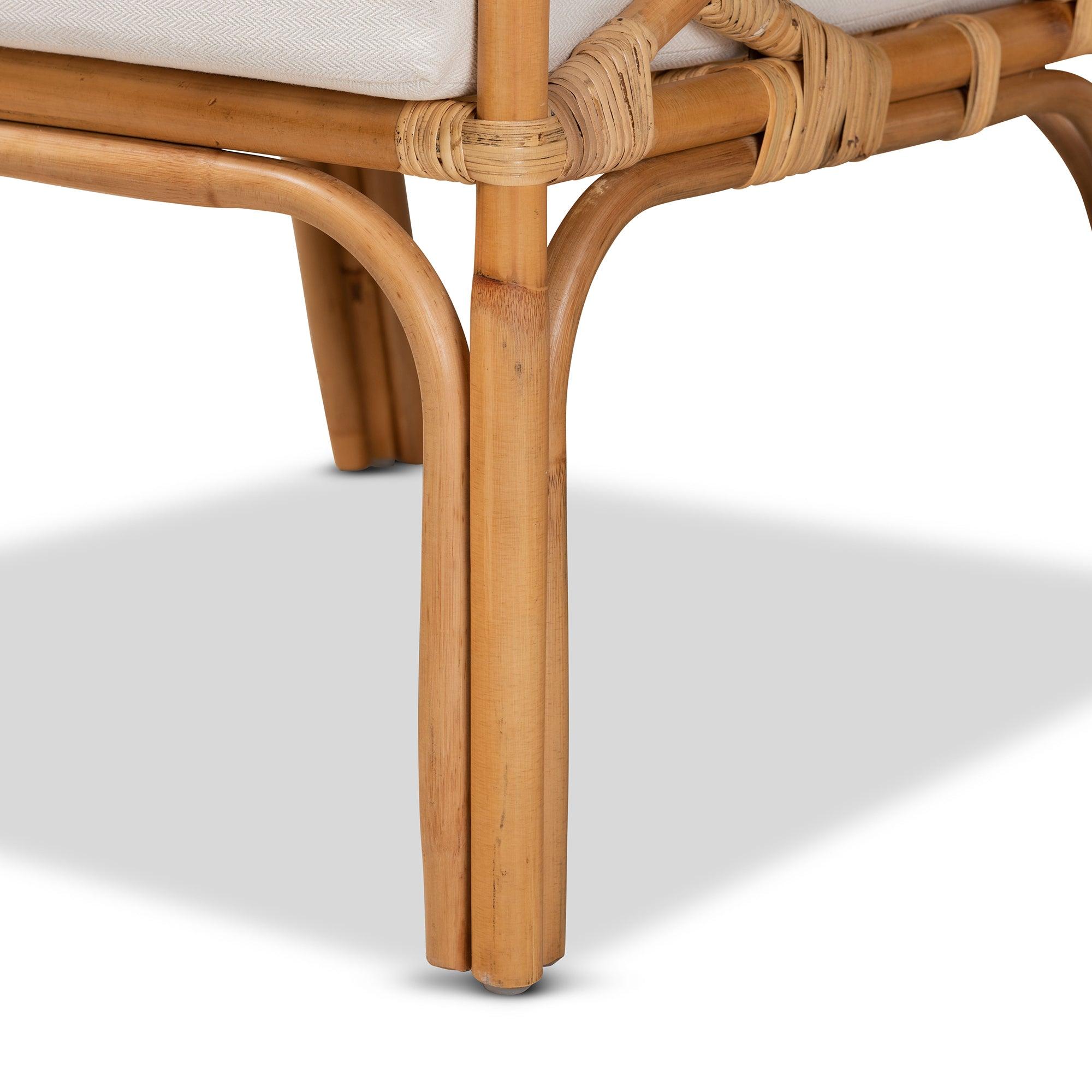 Bali & Pari Sonia Modern and Contemporary Finished Rattan Armchair