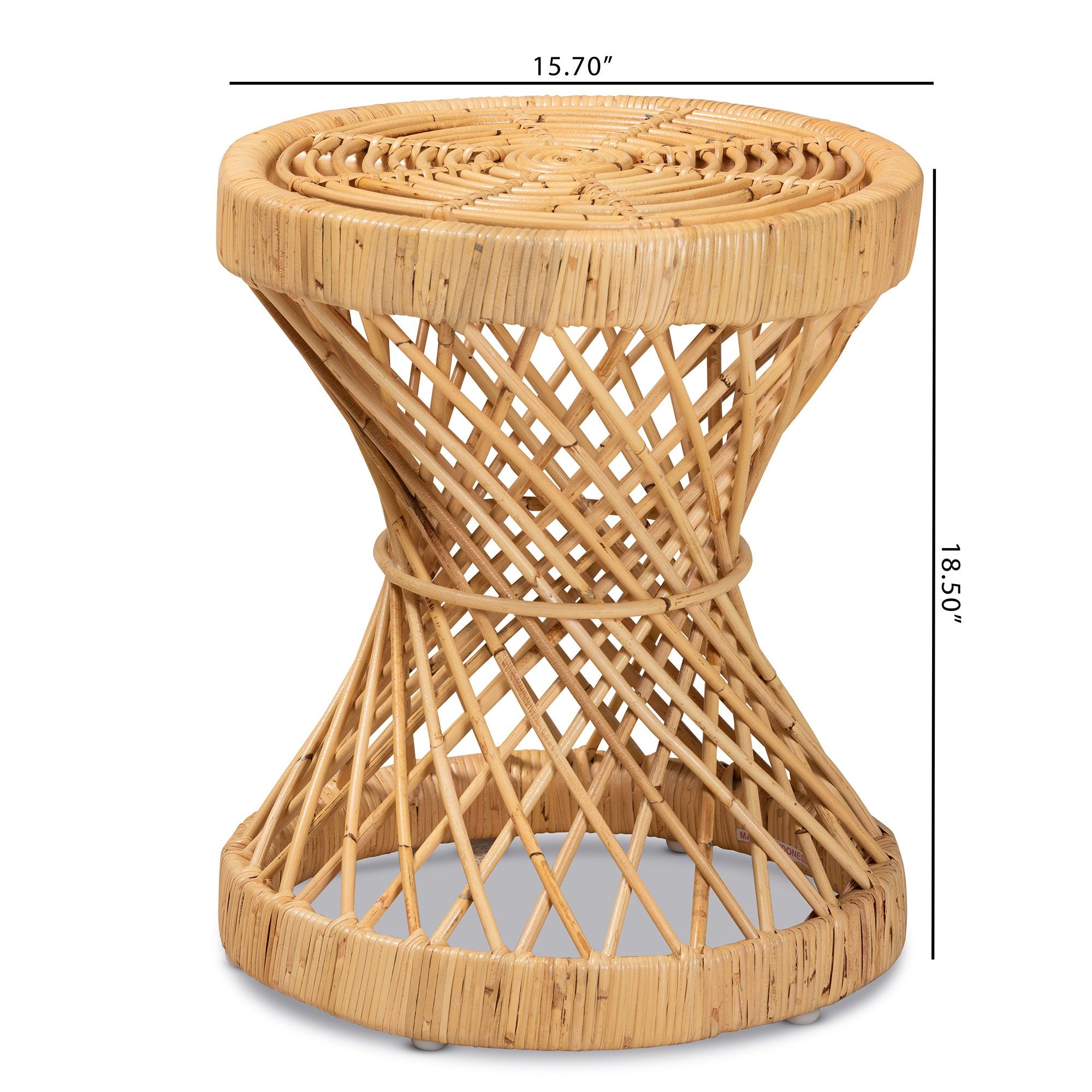Bali & Pari Seville Modern and Contemporary Finished Rattan End Table