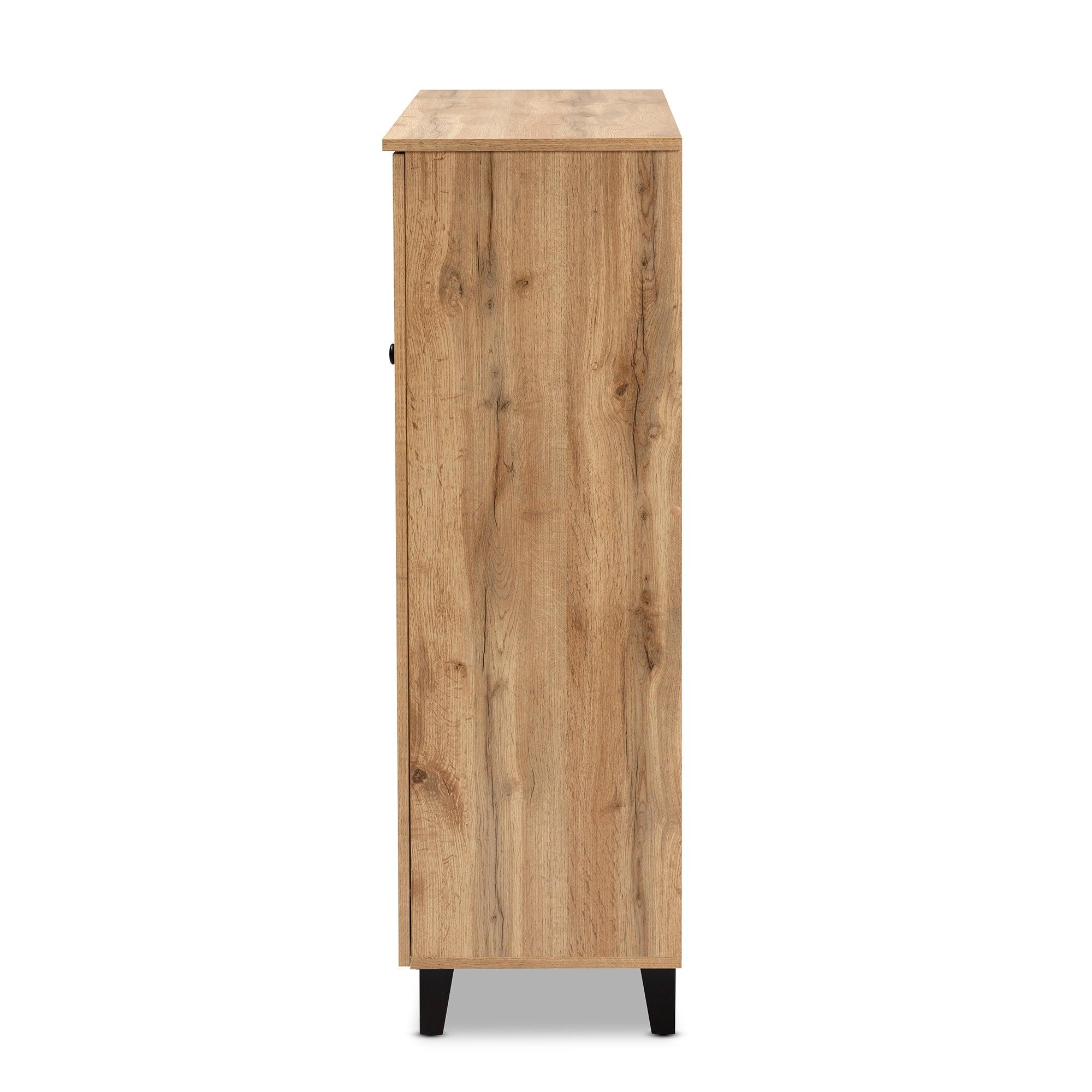 Coolidge Modern and Contemporary Finished Wood 3-Door Shoe Storage Cabinet