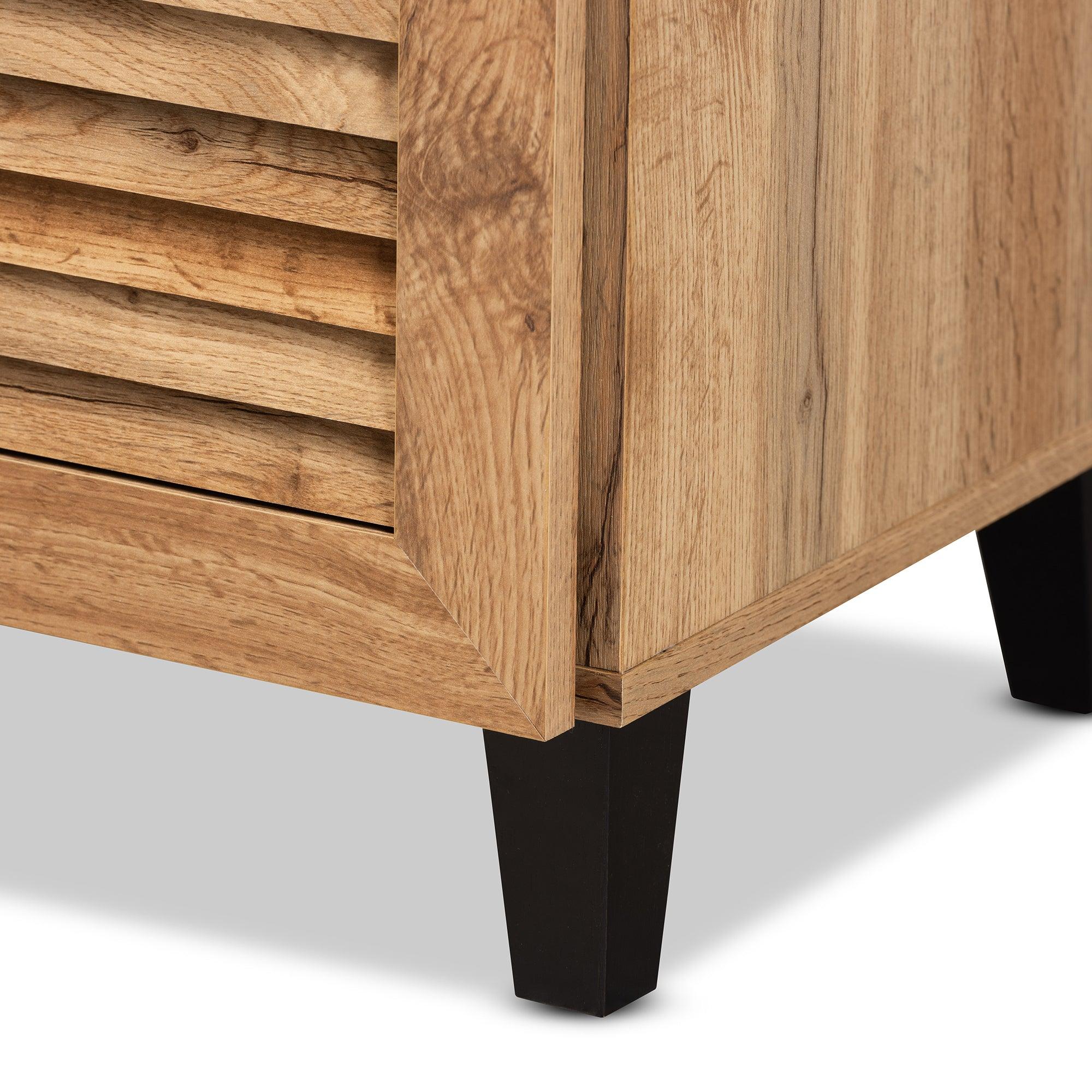 Coolidge Modern and Contemporary Finished Wood 3-Door Shoe Storage Cabinet