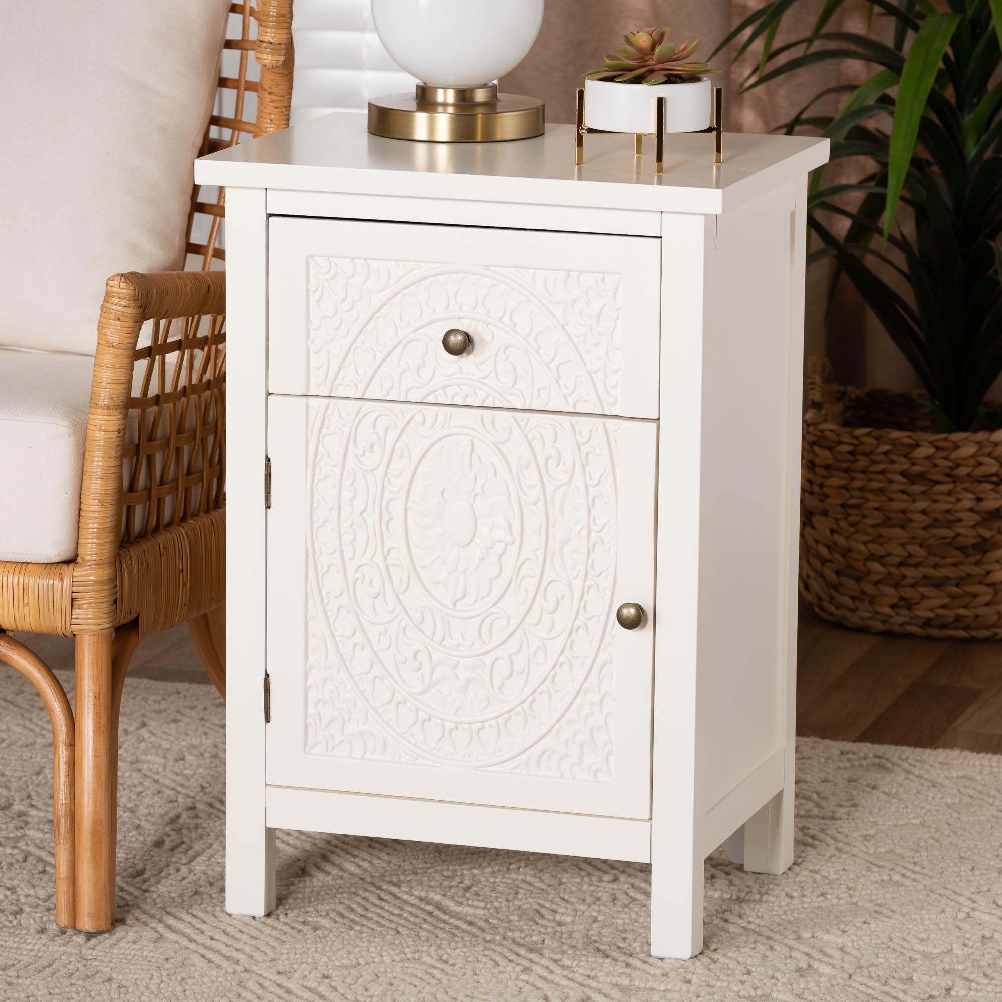 Lambert Classic and Traditional Finished Wood 1-Drawer End Table
