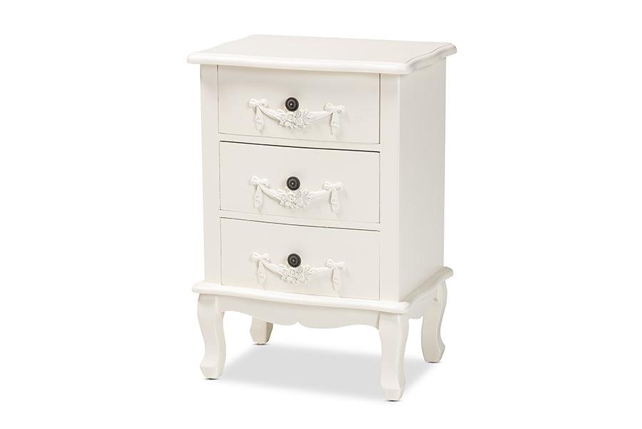 Callen Classic and Traditional Finished Wood 3-Drawer End Table