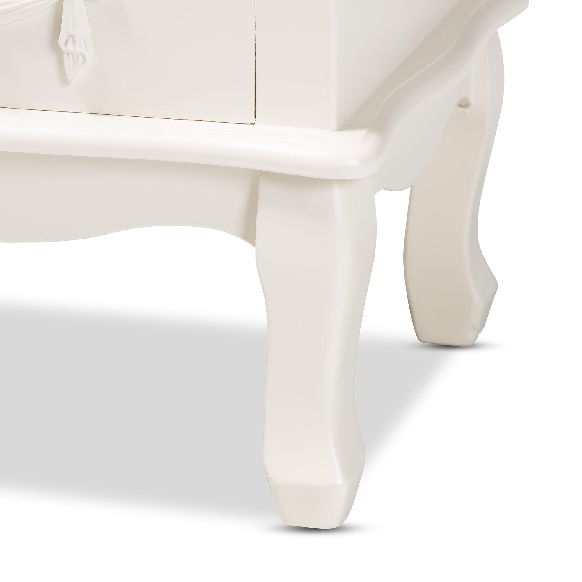Callen Classic and Traditional Finished Wood 3-Drawer End Table
