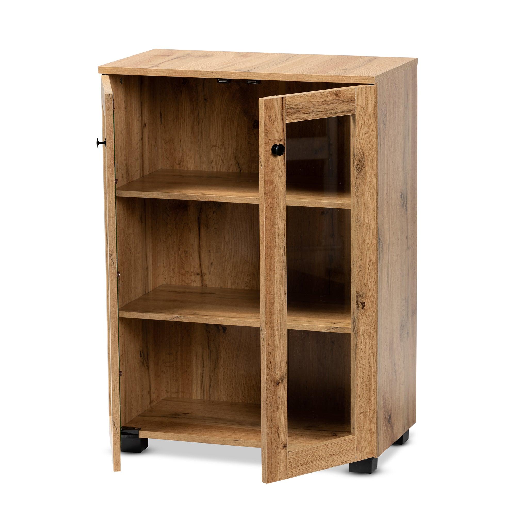 Mason Modern and Contemporary Finished Wood 2-Door Storage Cabinet