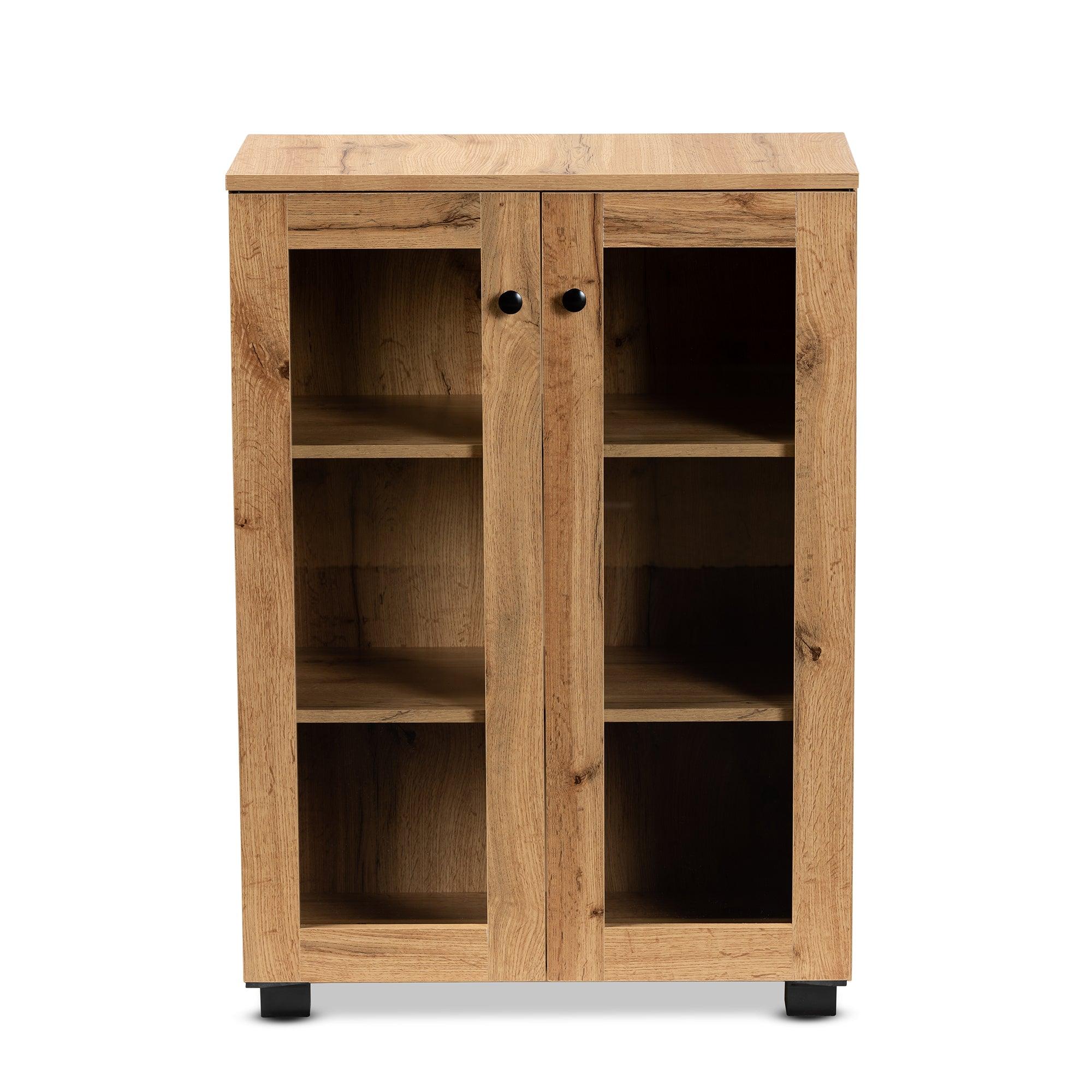 Mason Modern and Contemporary Finished Wood 2-Door Storage Cabinet