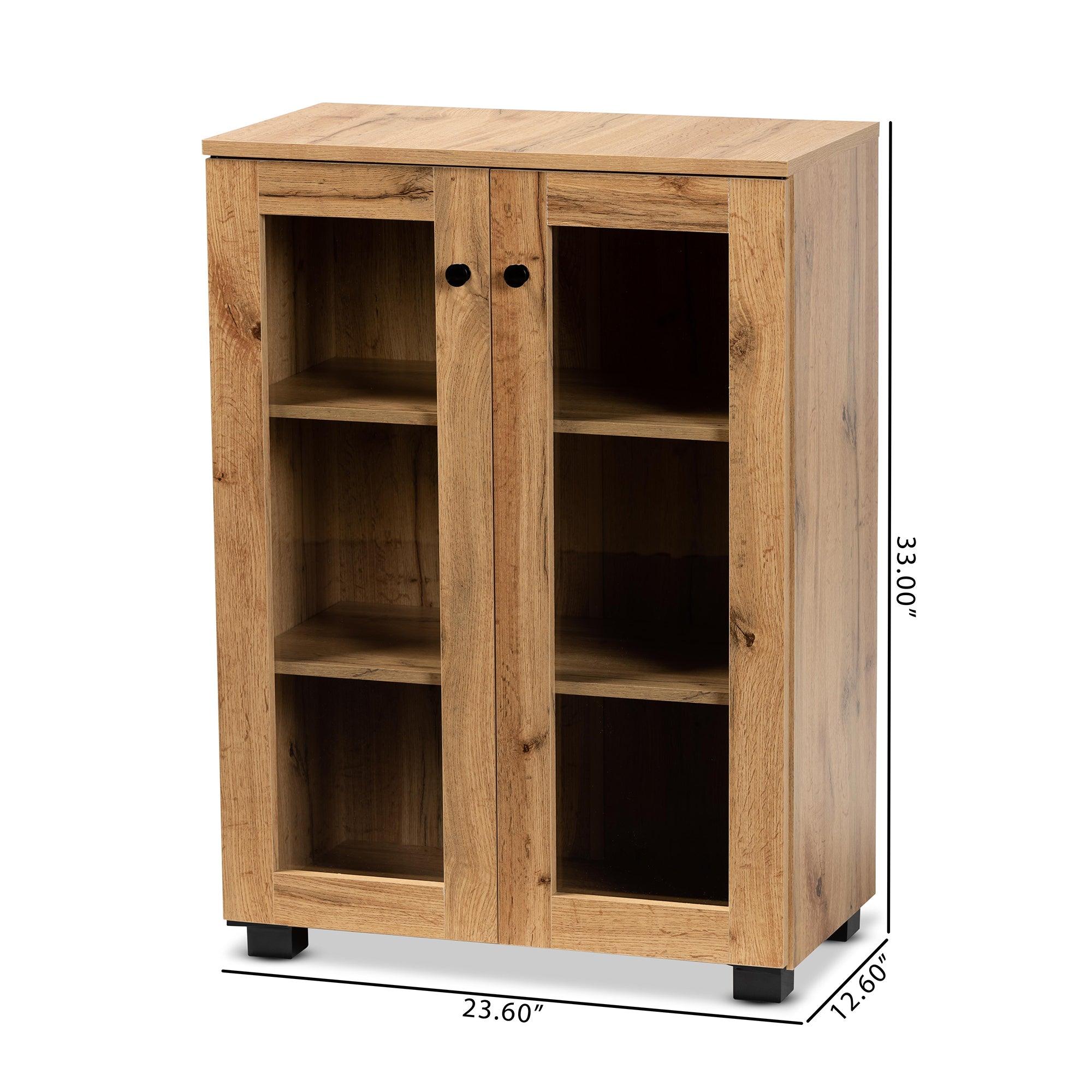 Mason Modern and Contemporary Finished Wood 2-Door Storage Cabinet