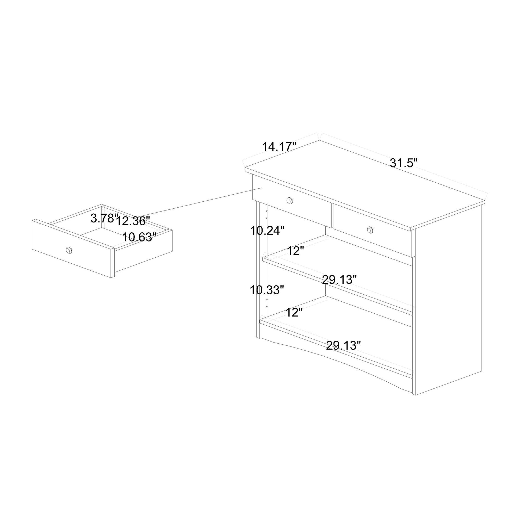 Lauren Modern and Contemporary Finished Wood 2-Door Buffet