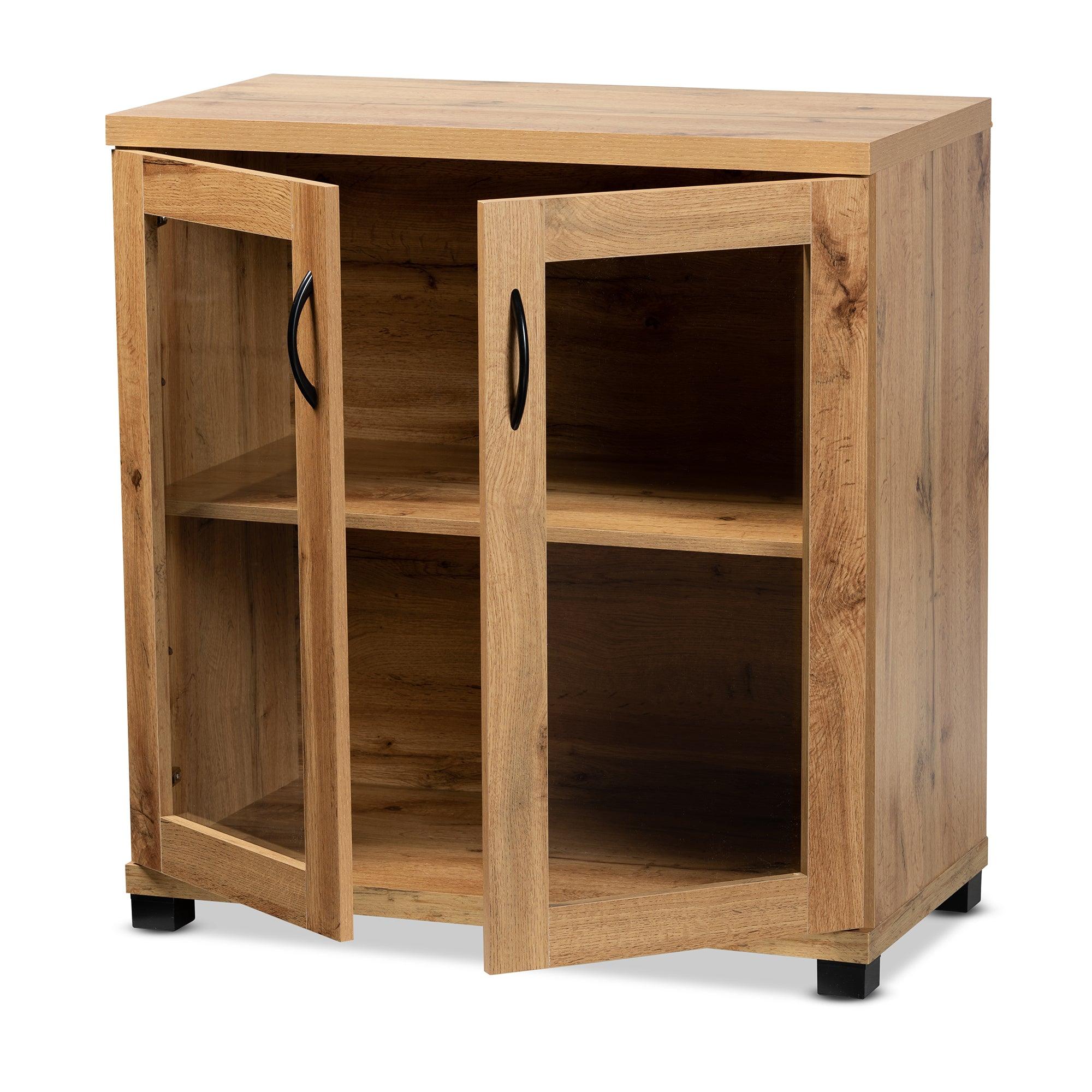 Zentra Modern and Contemporary Finished Wood 2-Door Storage Cabinet