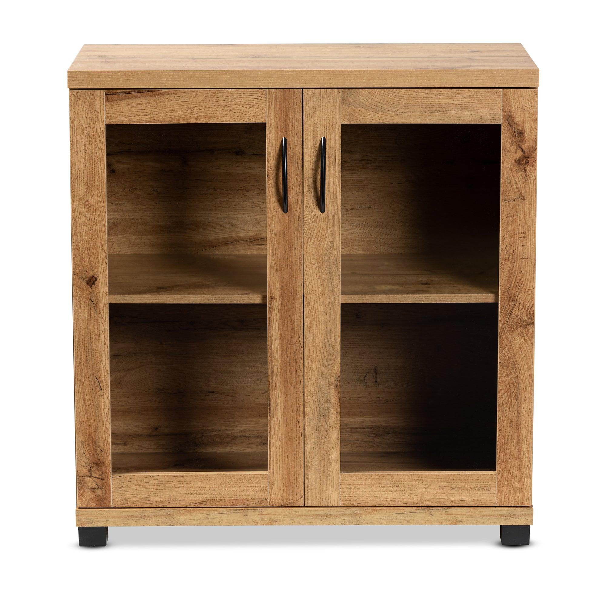 Zentra Modern and Contemporary Finished Wood 2-Door Storage Cabinet