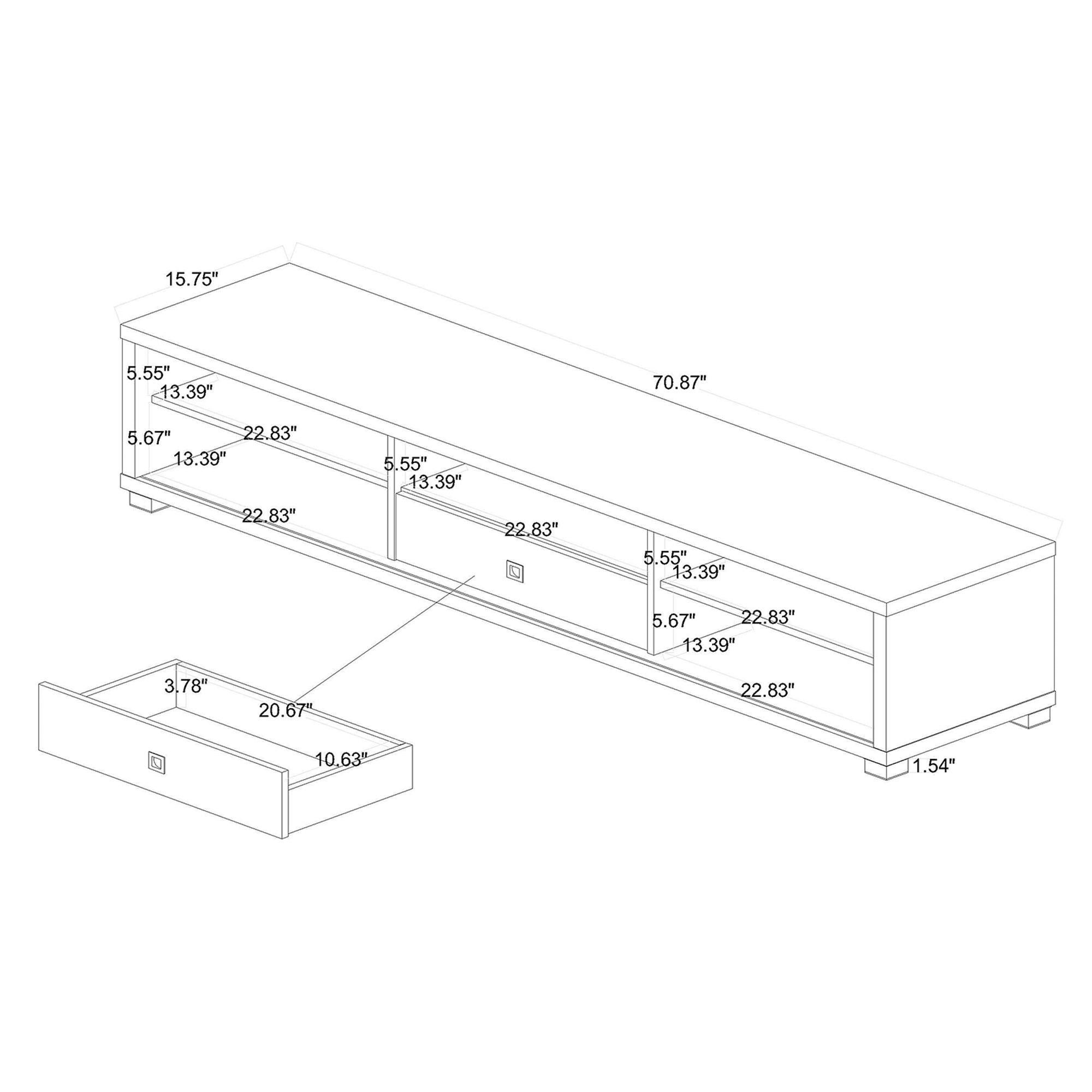 Beasley Modern and Contemporary Finished Wood 1-Drawer TV Stand