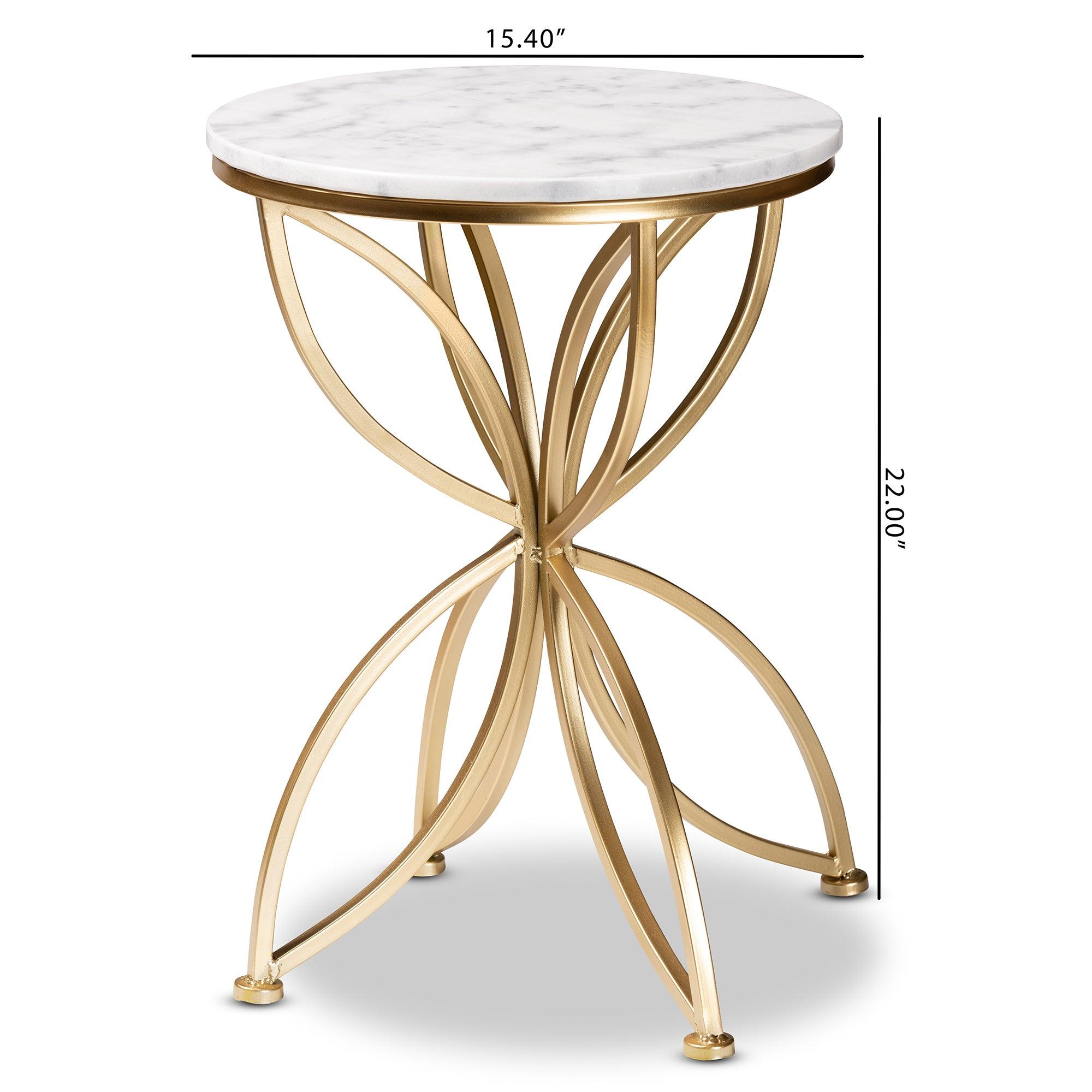 Jaclyn Modern and Contemporary Finished Metal End Table