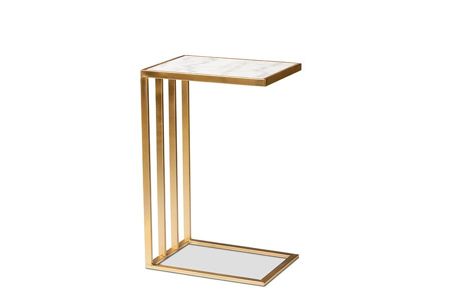 Parkin Modern and Contemporary Finished Metal C Shaped End Table