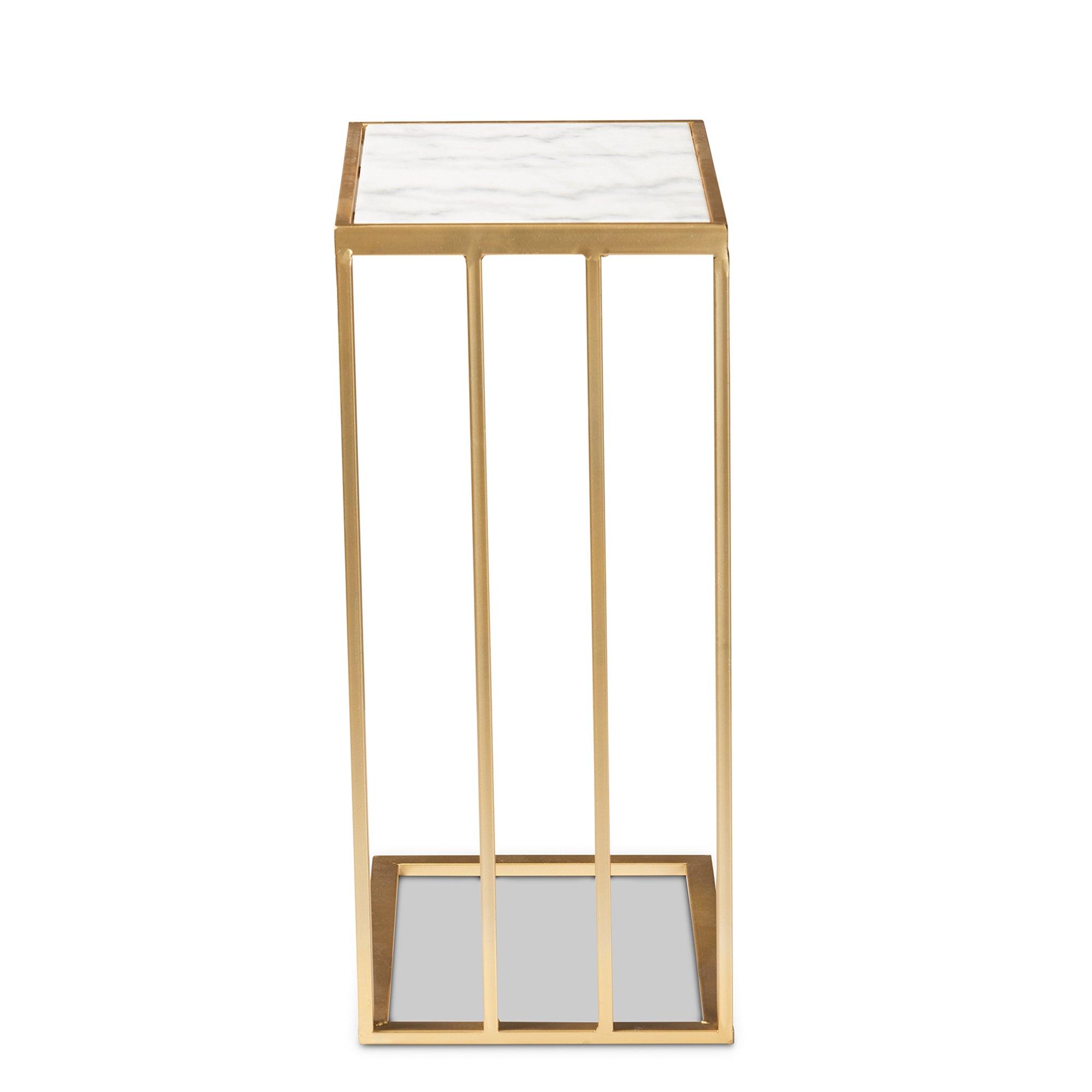 Parkin Modern and Contemporary Finished Metal C Shaped End Table