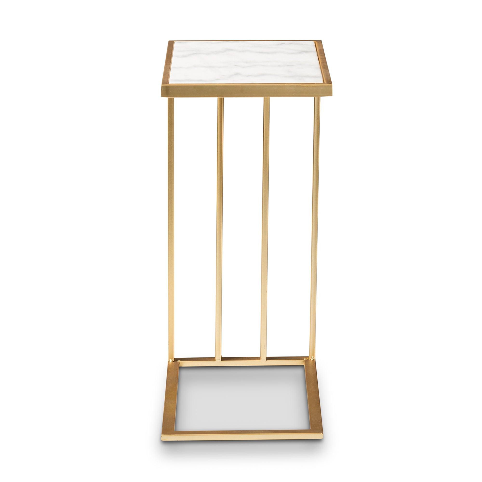 Parkin Modern and Contemporary Finished Metal C Shaped End Table