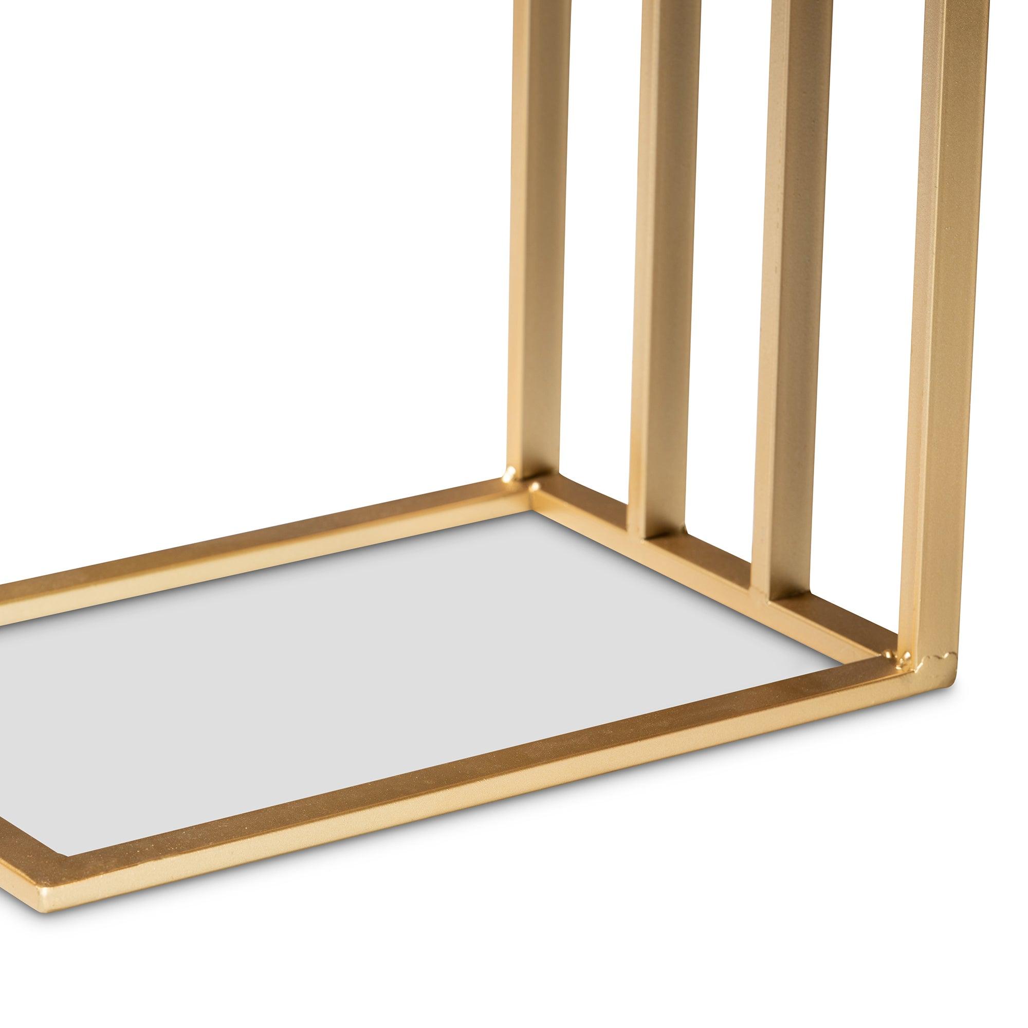 Parkin Modern and Contemporary Finished Metal C Shaped End Table