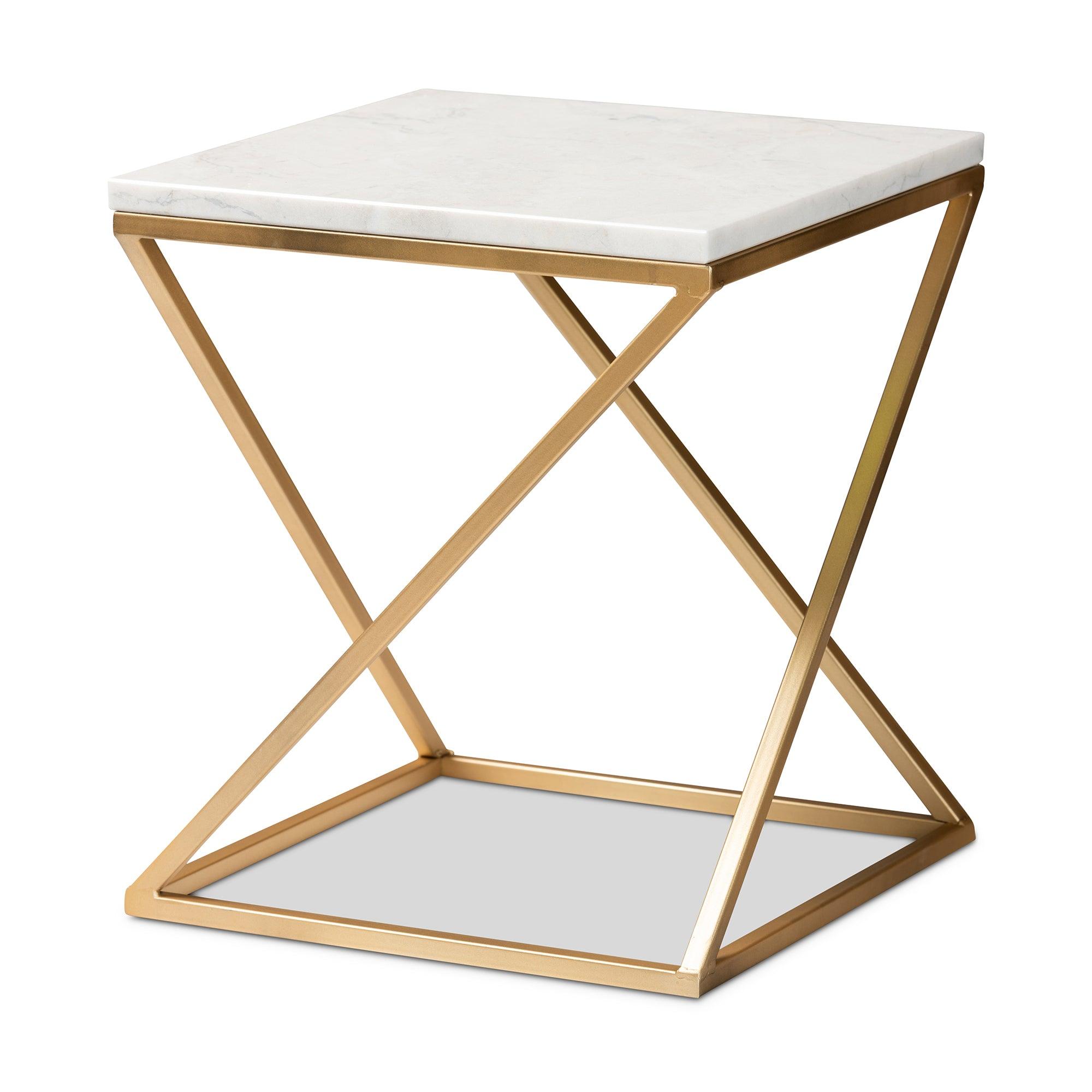 Hadley Modern and Contemporary Finished Metal End Table