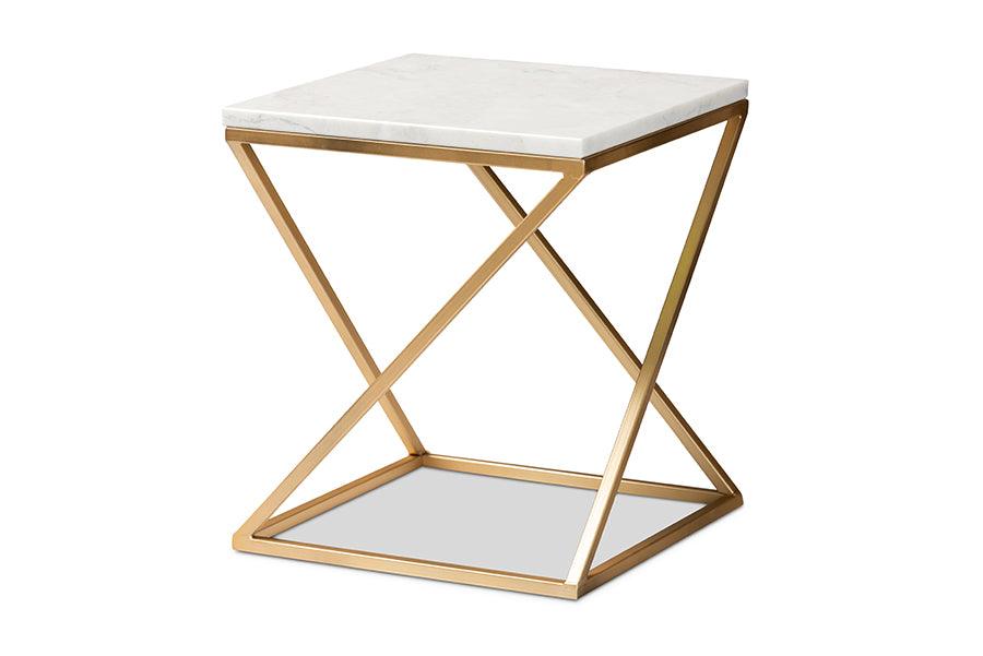 Hadley Modern and Contemporary Finished Metal End Table