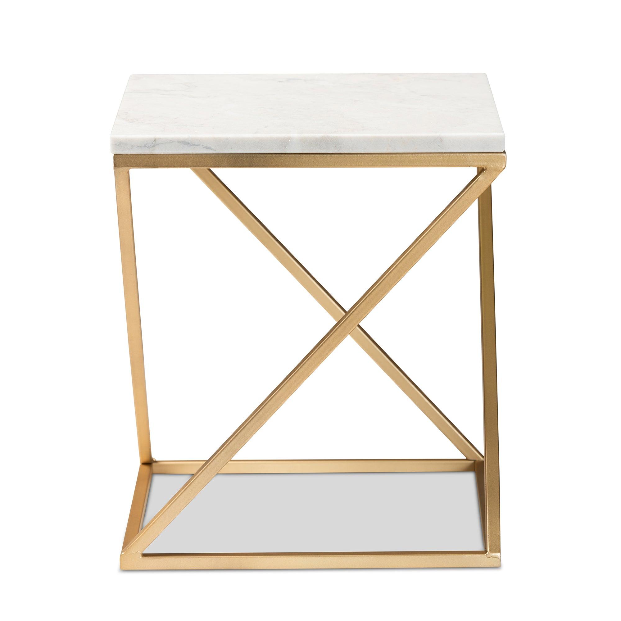 Hadley Modern and Contemporary Finished Metal End Table