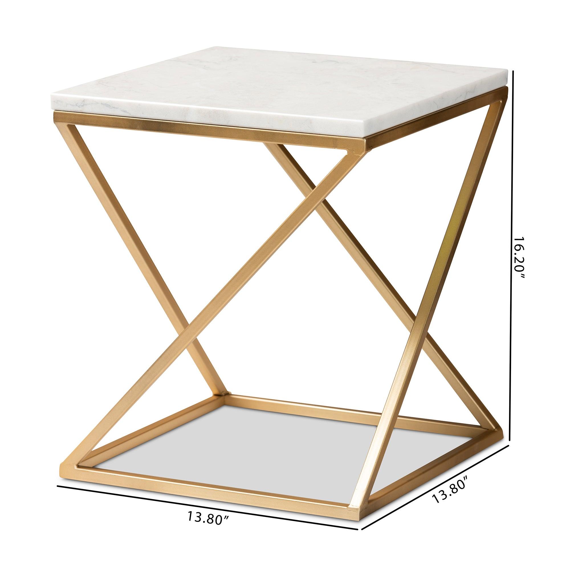 Hadley Modern and Contemporary Finished Metal End Table