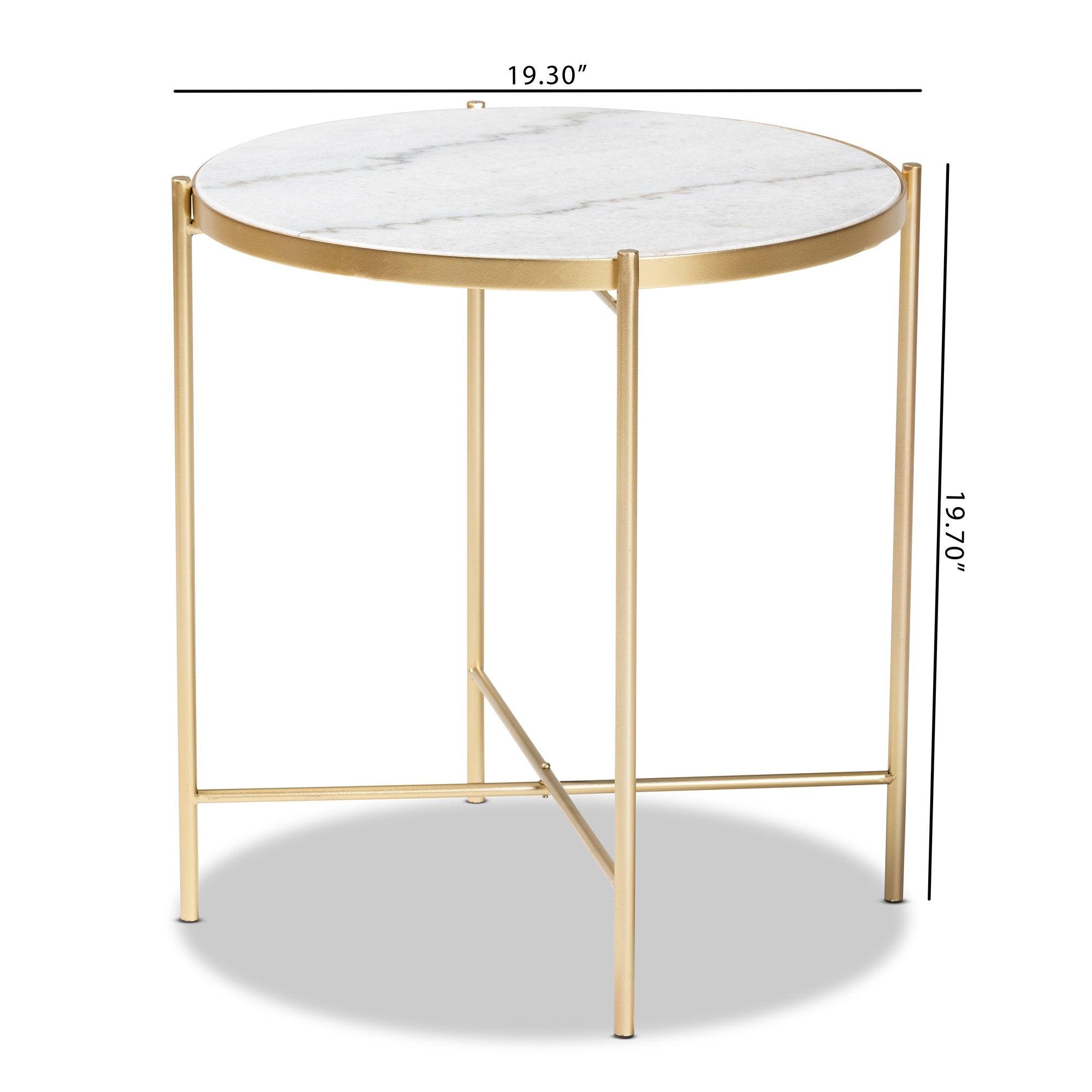 Maddock Modern and Contemporary Finished Metal End Table