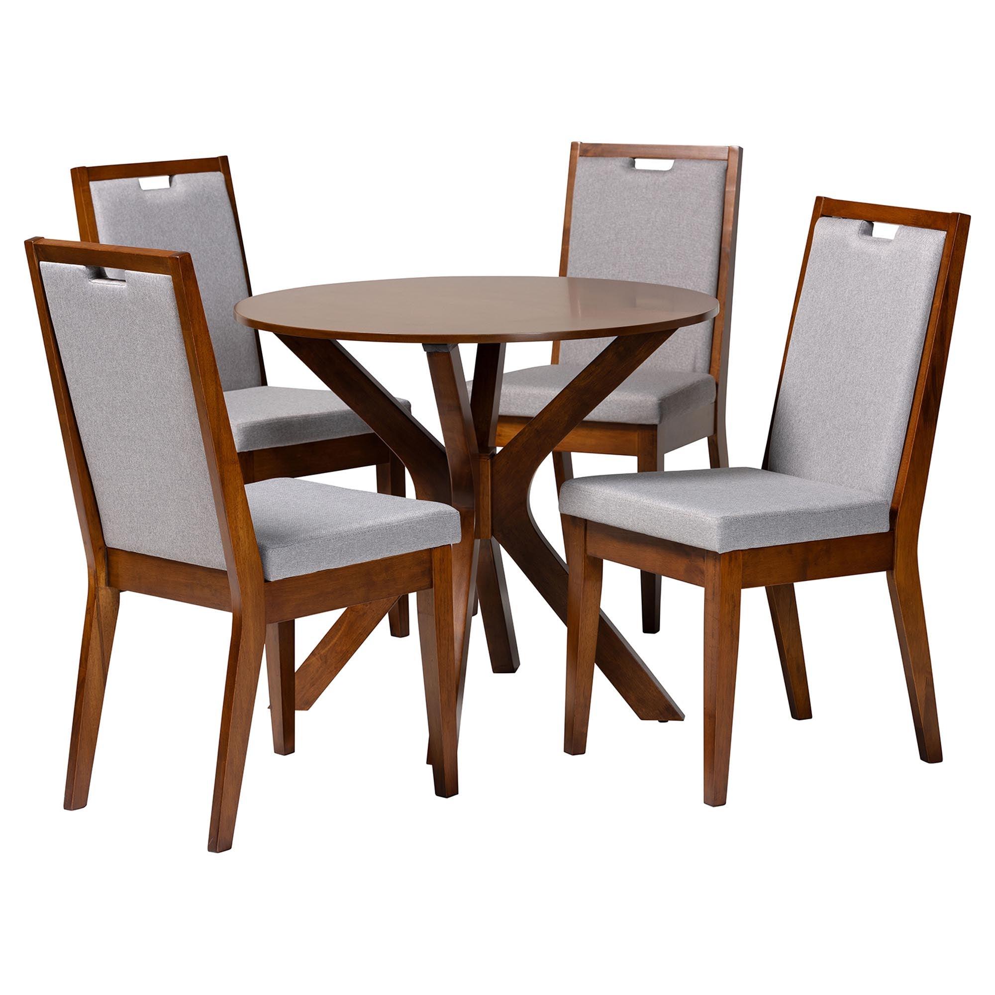 Eira Modern and Wood 5-Piece Dining Set