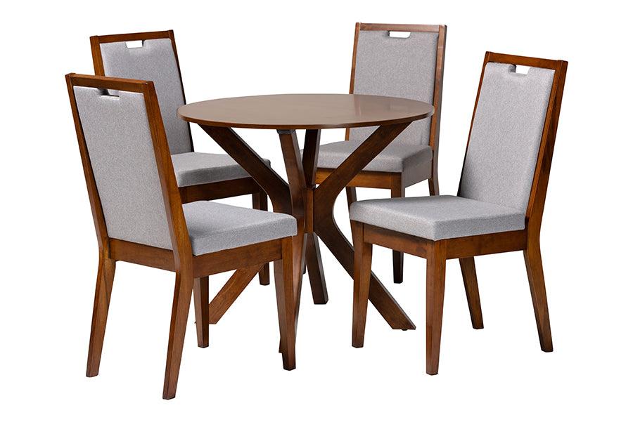 Eira Modern and Wood 5-Piece Dining Set