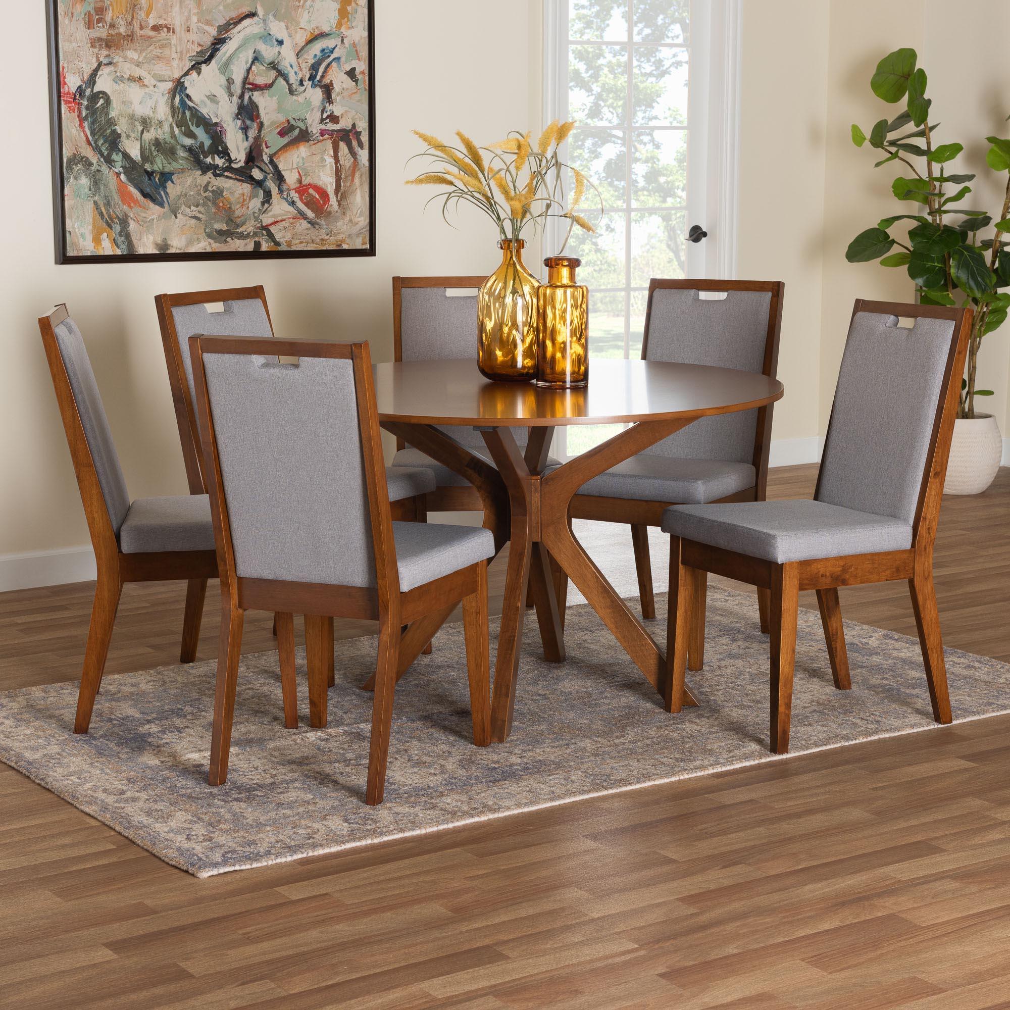 Eira Modern and Wood 7-Piece Dining Set