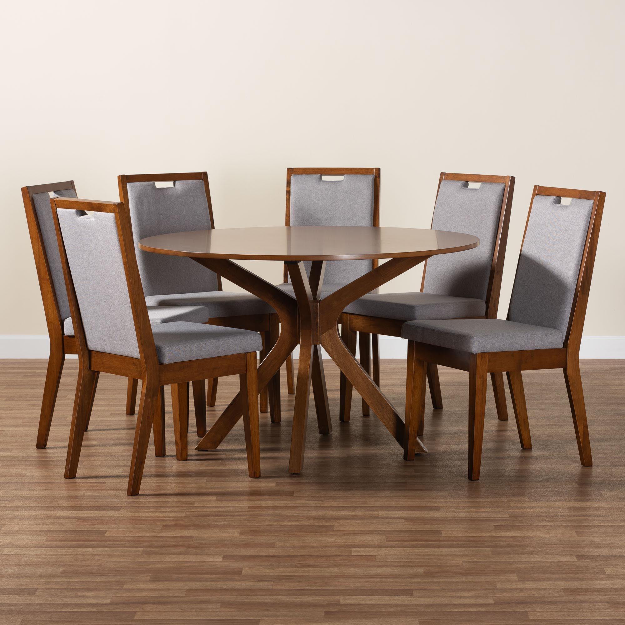 Eira Modern and Wood 7-Piece Dining Set