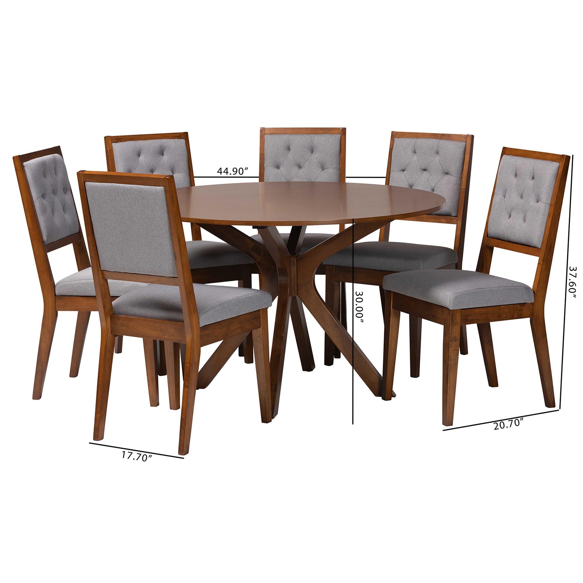Mana Modern and Wood 7-Piece Dining Set