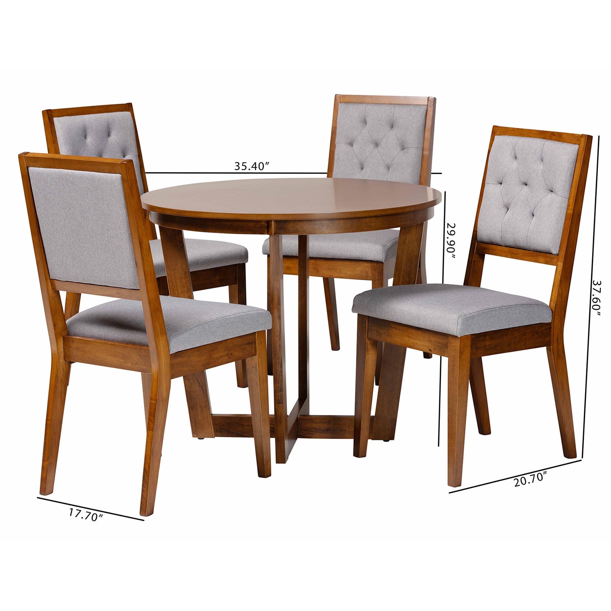 Kala Modern and Wood 5-Piece Dining Set