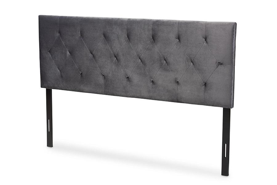 Felix Modern and Contemporary Velvet Fabric Upholstered Headboard