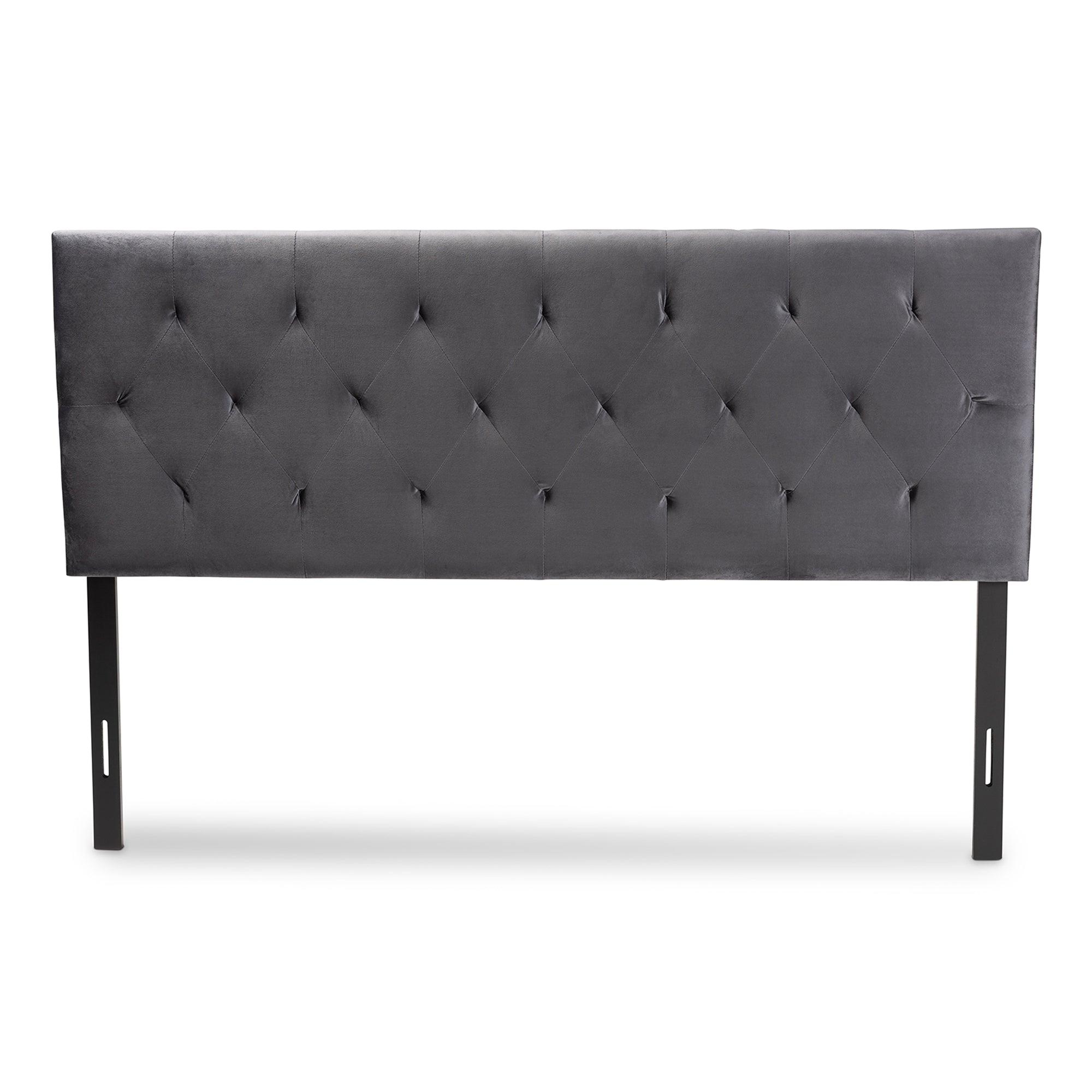 Felix Modern and Contemporary Velvet Fabric Upholstered Headboard