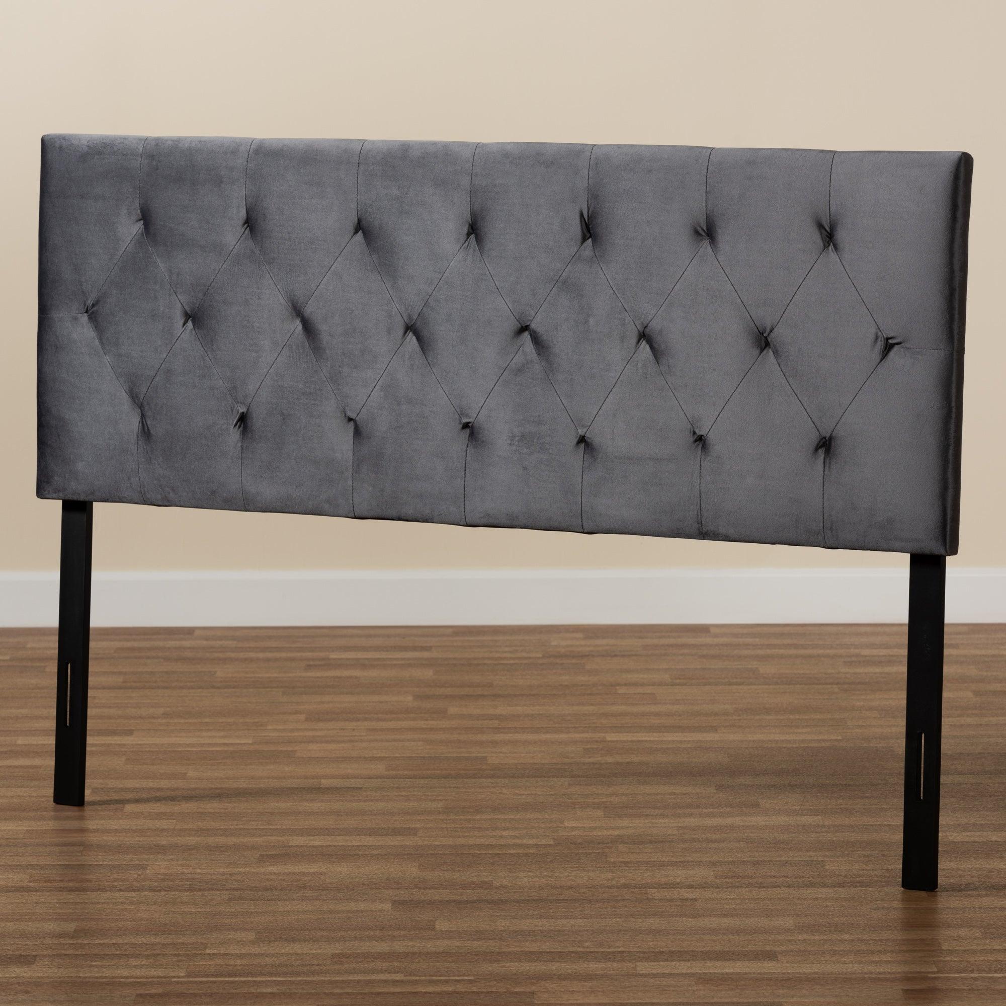 Felix Modern and Contemporary Velvet Fabric Upholstered Headboard
