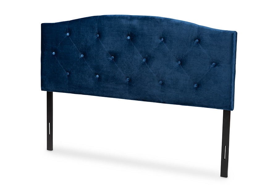 Leone Modern and Contemporary Velvet Fabric Upholstered Headboard