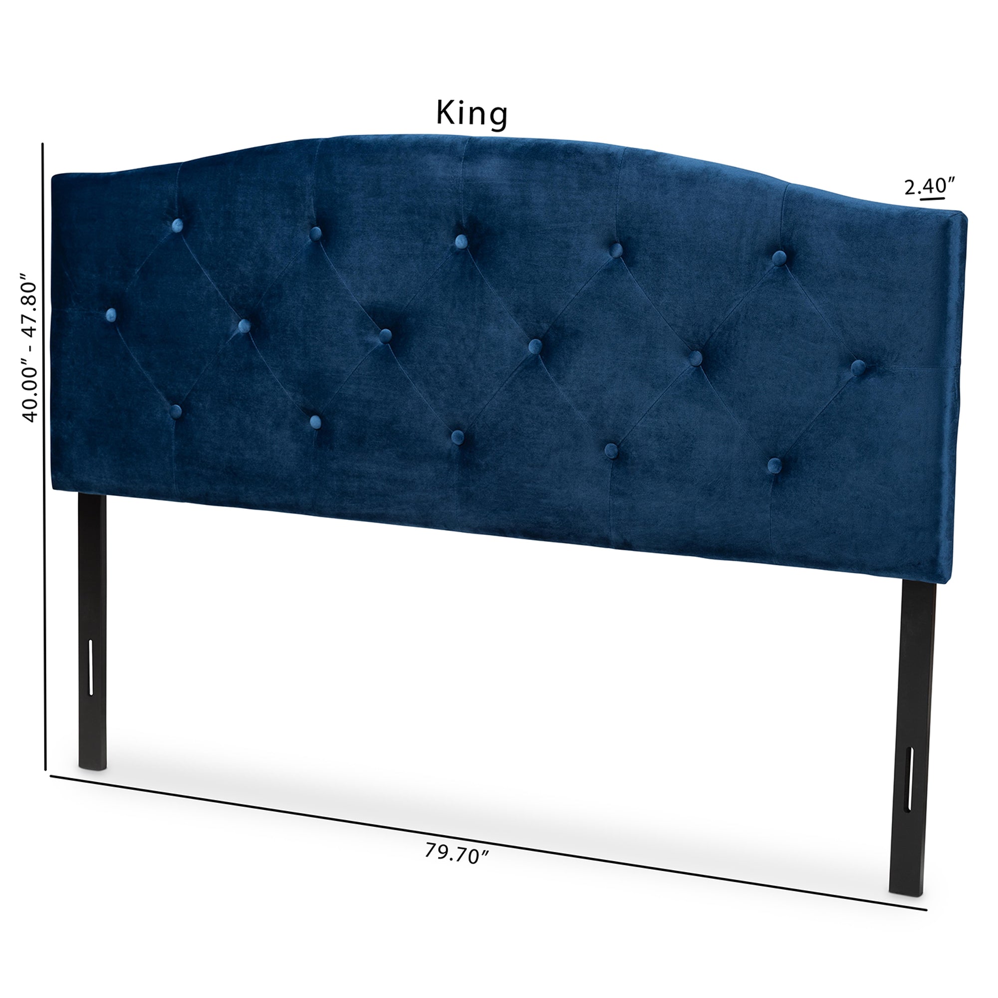 Leone Modern and Contemporary Velvet Fabric Upholstered Headboard