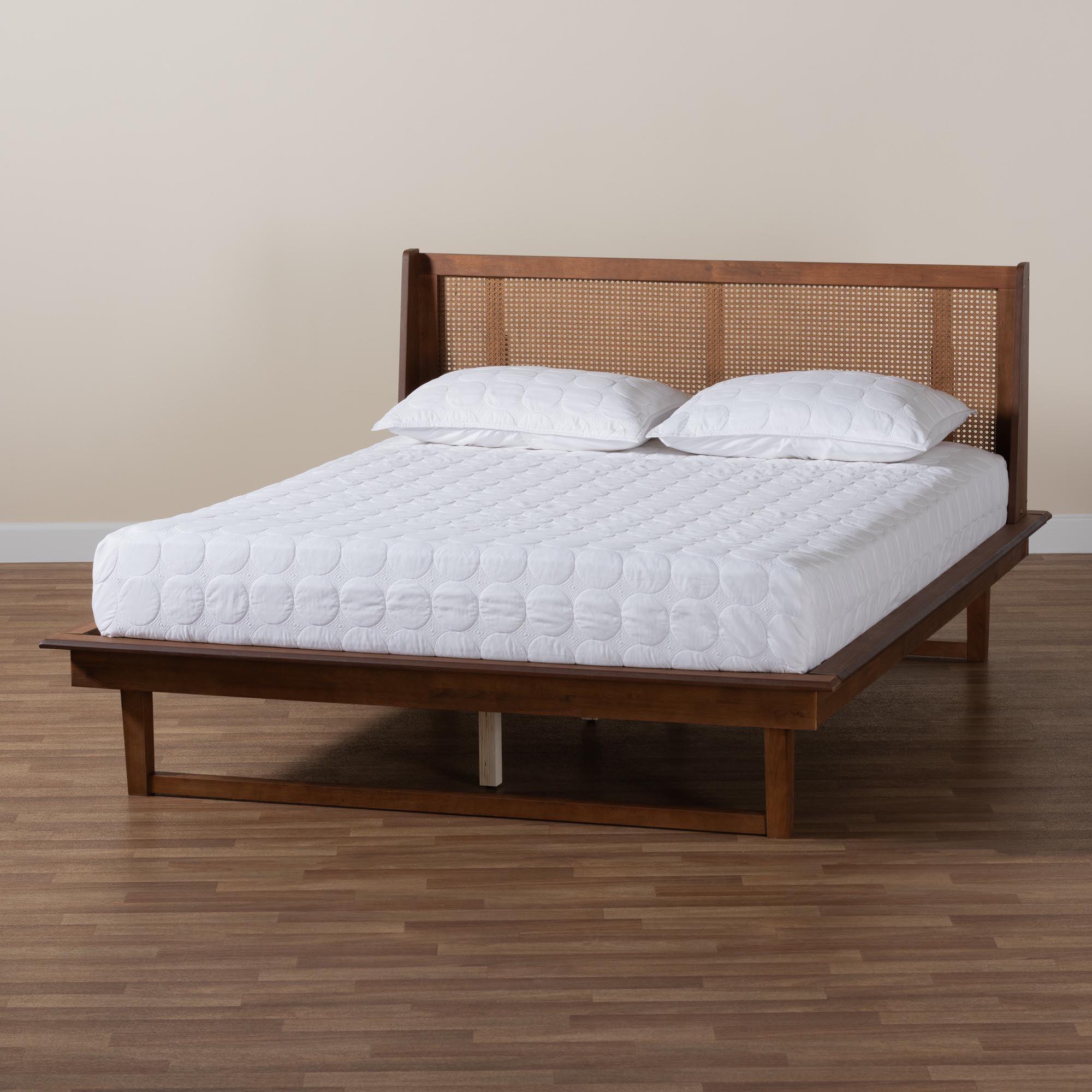 Aveena Mid-Century Modern Finished Wood Platform Bed