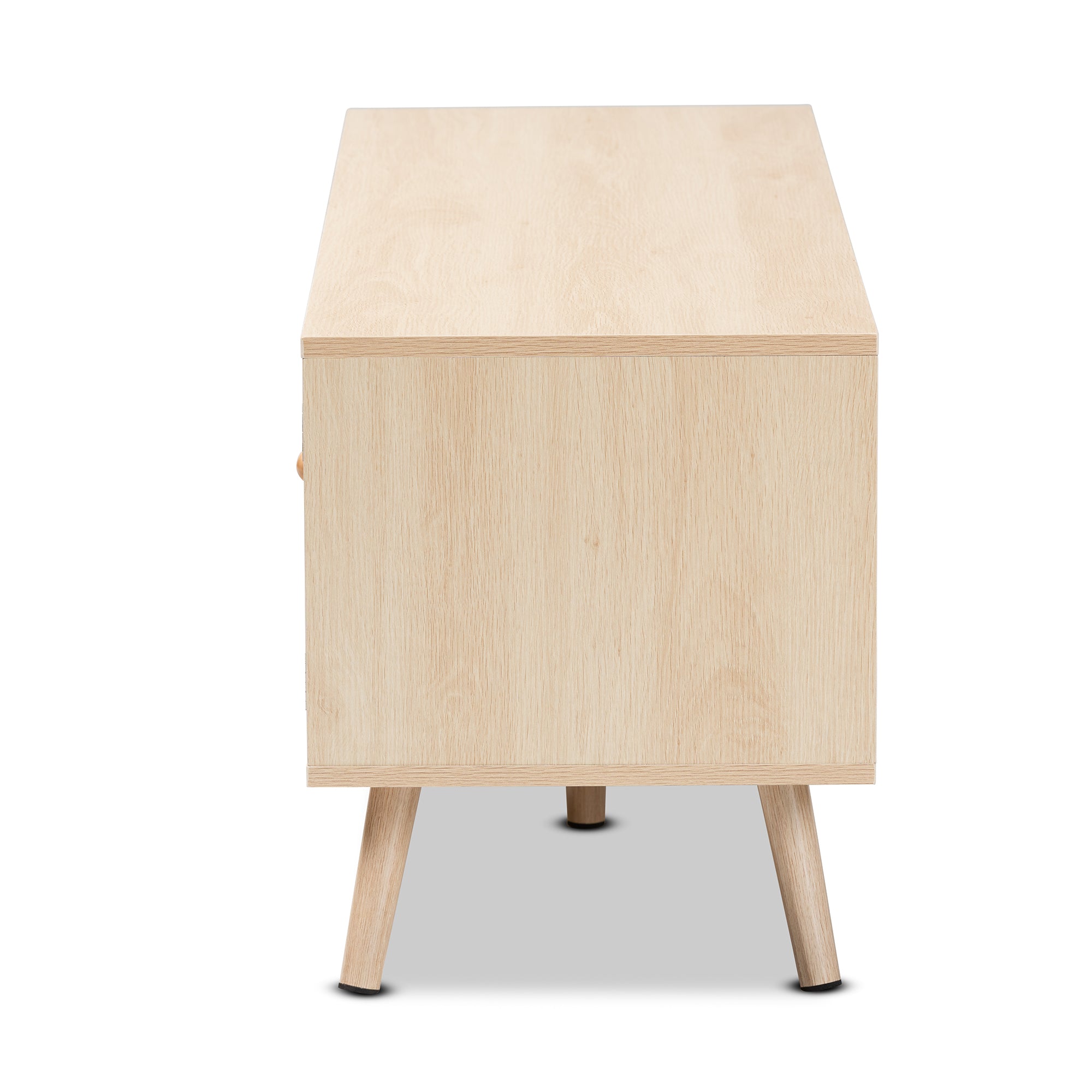Sebille Mid-Century Modern Finished Wood 2-Door TV Stand