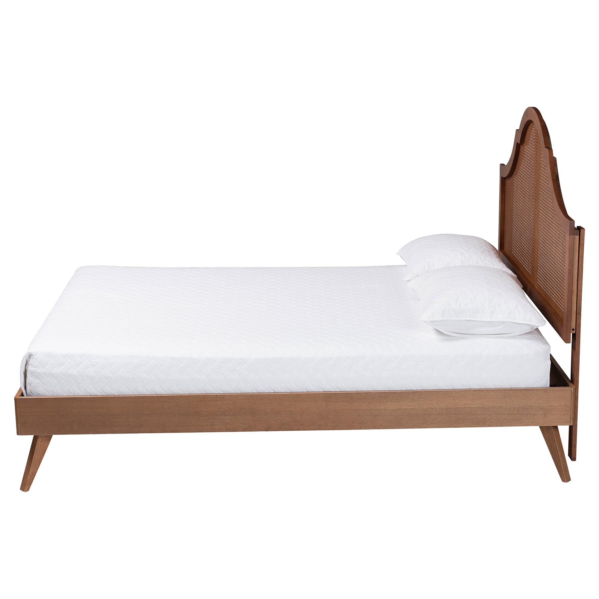 Alecia Mid-Century Ash Wood Platform Bed