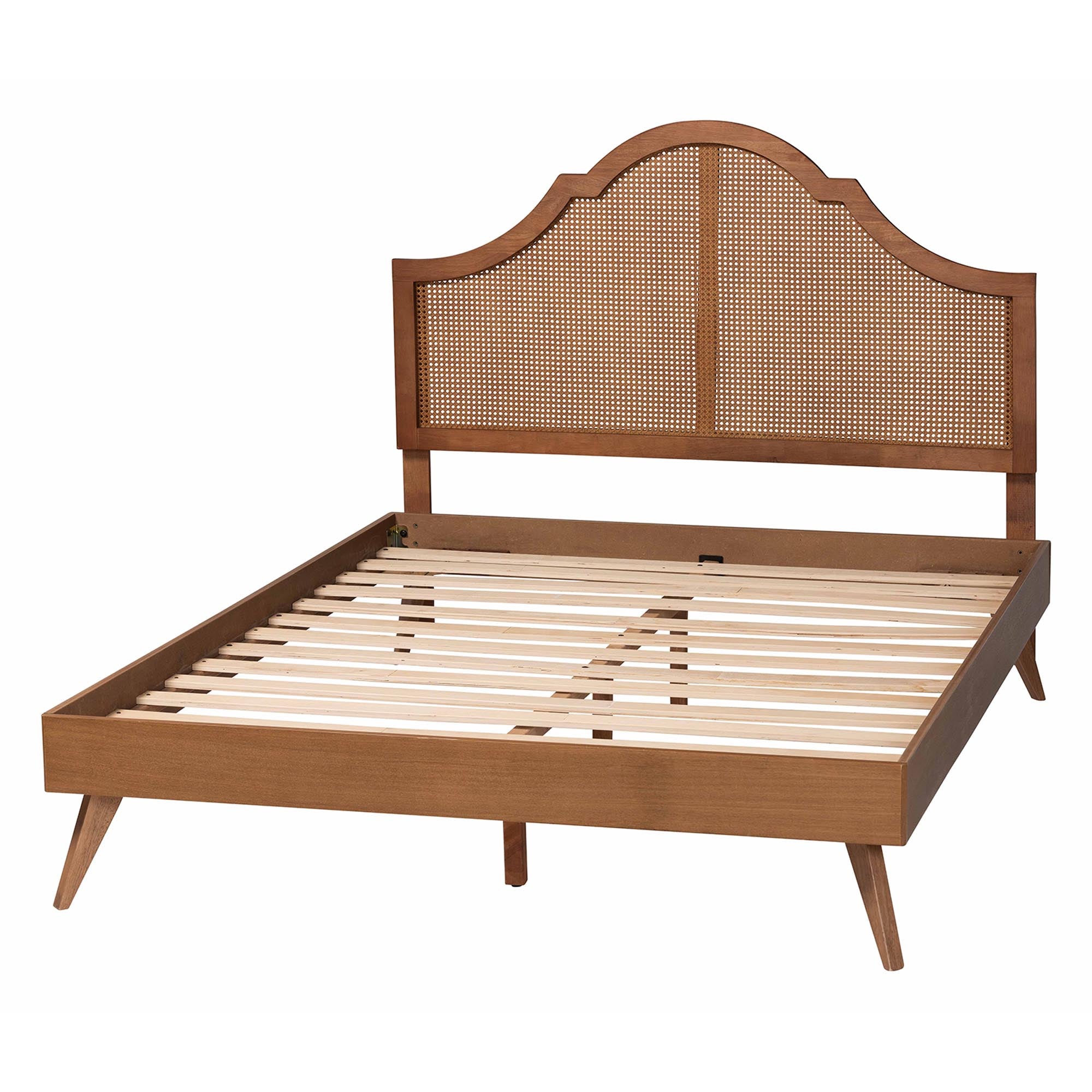 Alecia Mid-Century Ash Wood Platform Bed