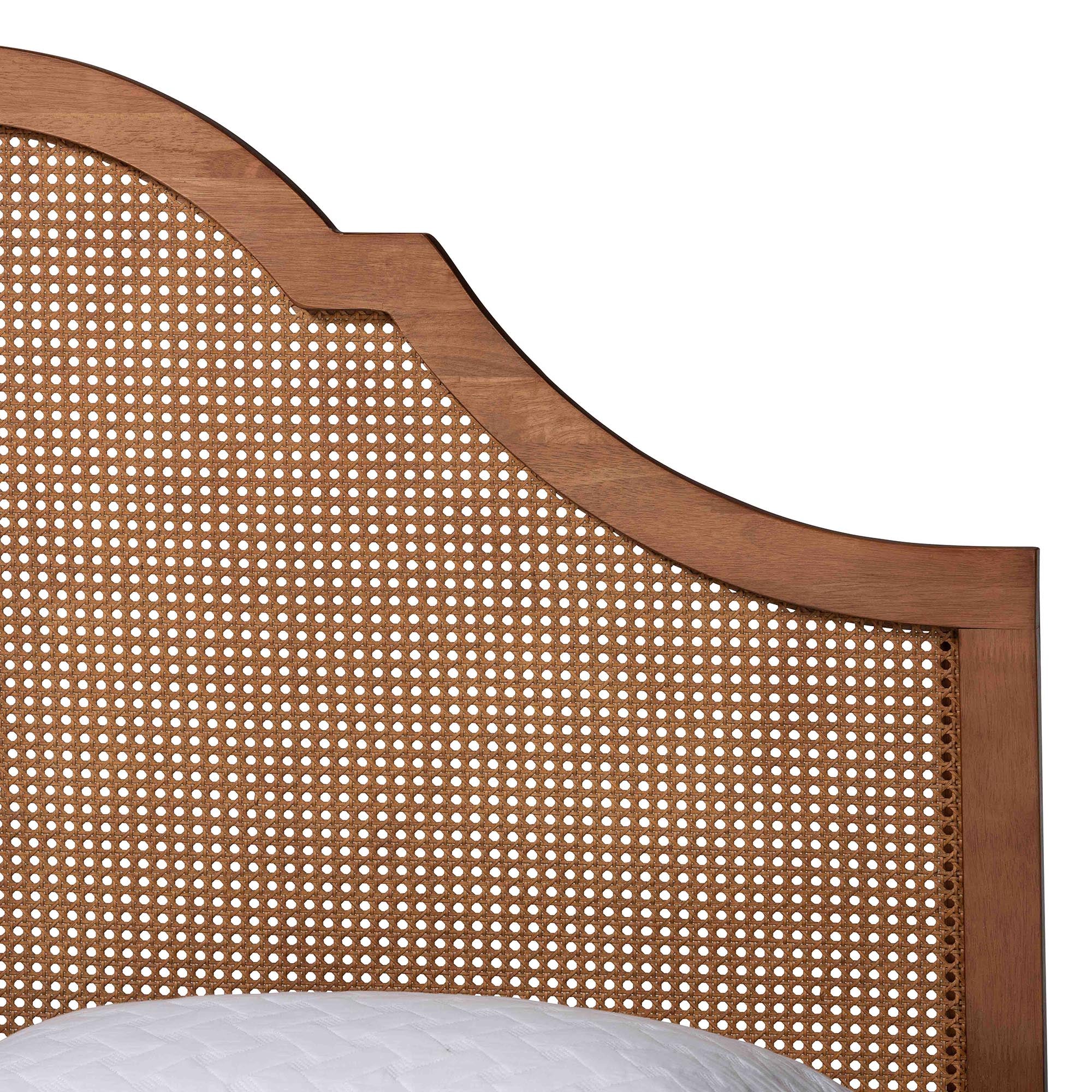 Alecia Mid-Century Ash Wood Platform Bed