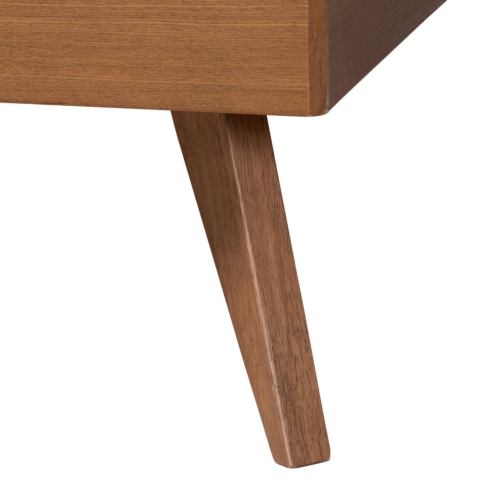 Alecia Mid-Century Ash Wood Platform Bed