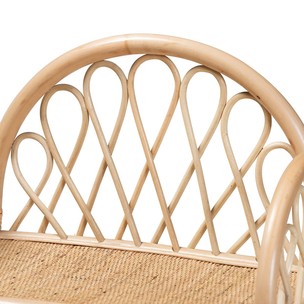 Bali & Pari Hammond Modern Bohemian Rattan 2-Tier Display Shelf