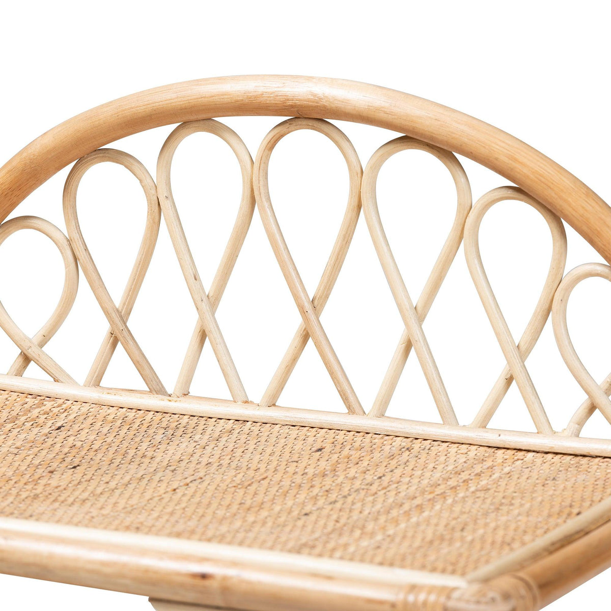 Bali & Pari ell Modern Bohemian Rattan 3-Tier Display Shelf