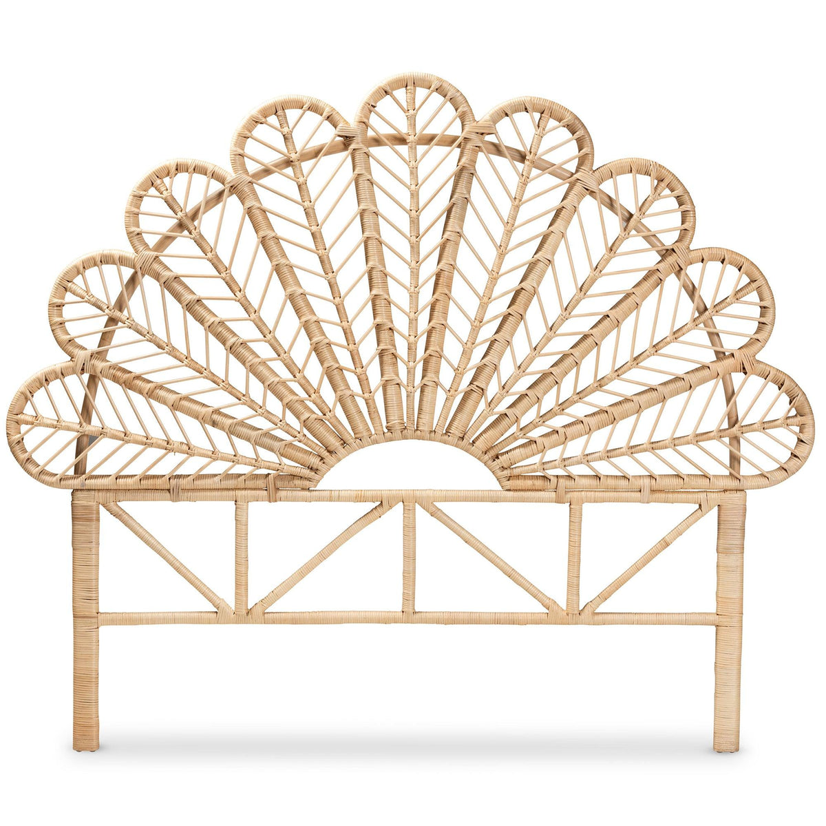 Bali & Pari Variel Modern Bohemian Rattan Standalone Headboard