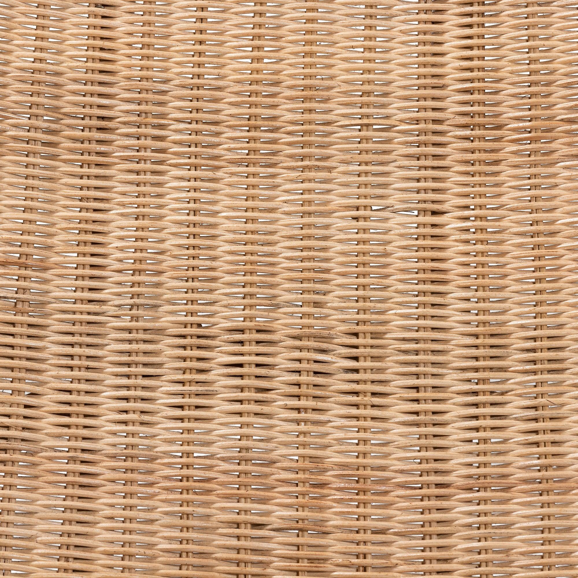 Bali & Pari Herrara Modern Bohemian Antique Rattan Foldable Lounge Chair