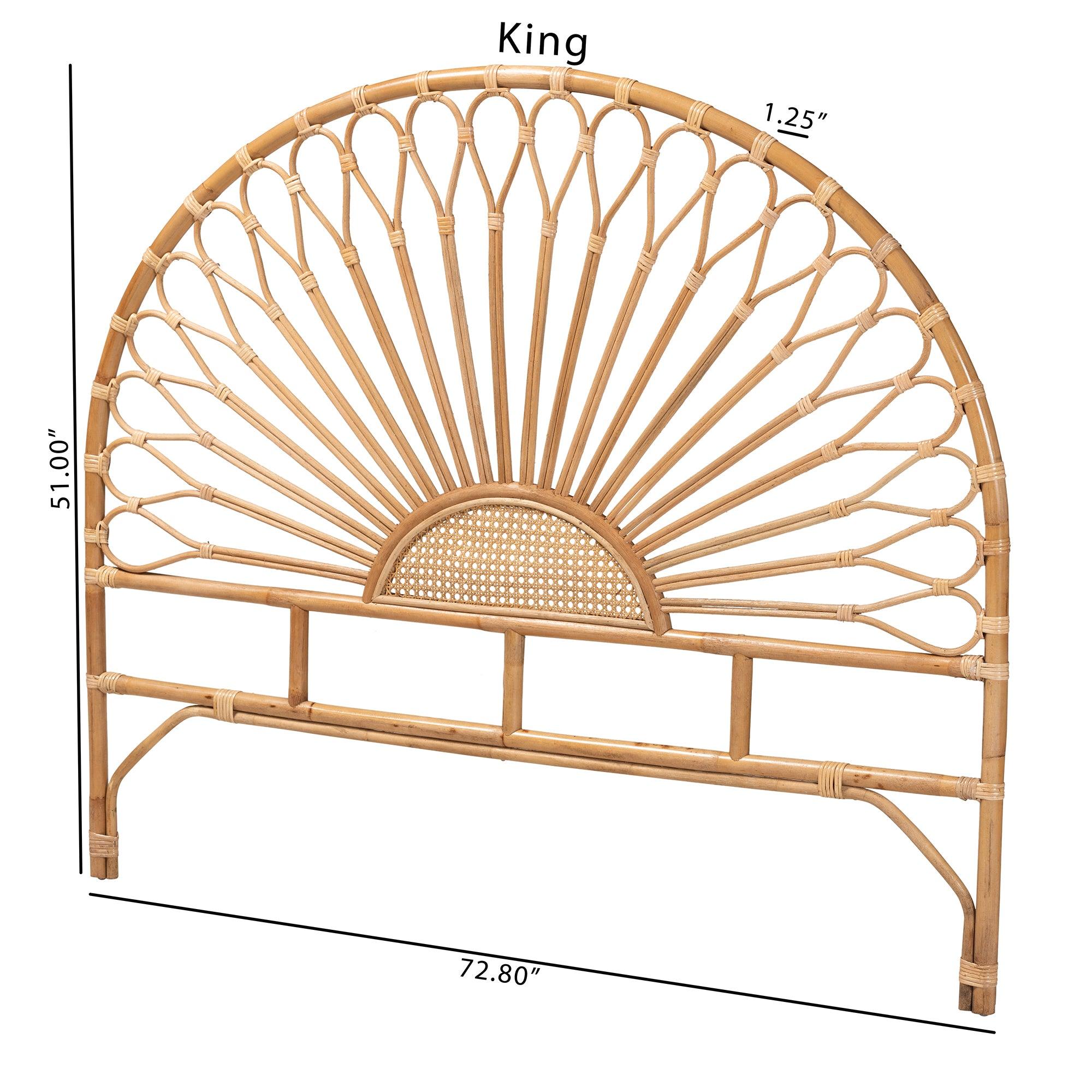 Bali & Pari Perenna Modern Bohemian Rattan Standalone Headboard