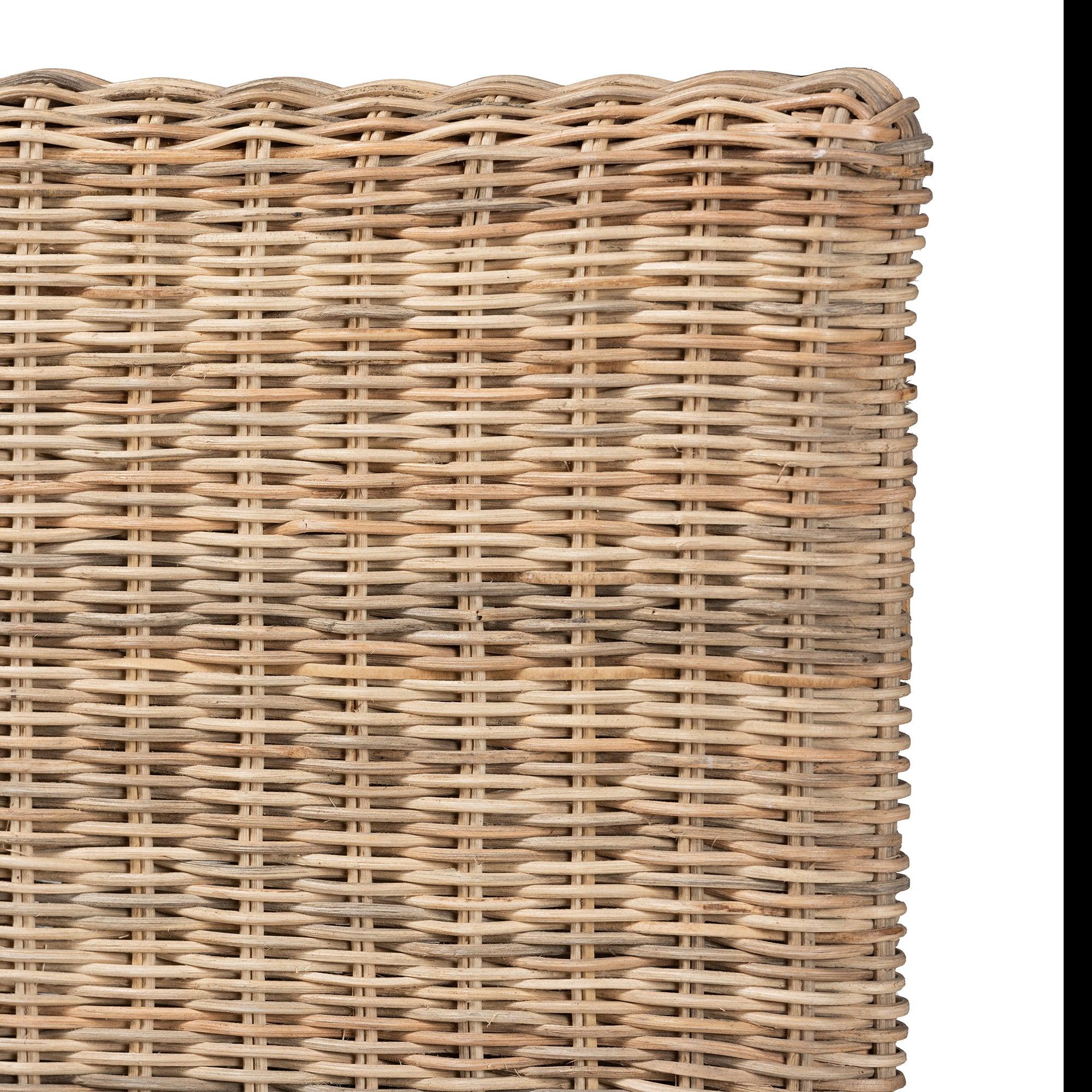 Bali & Pari Cantara Modern Bohemian Rattan Standalone Headboard
