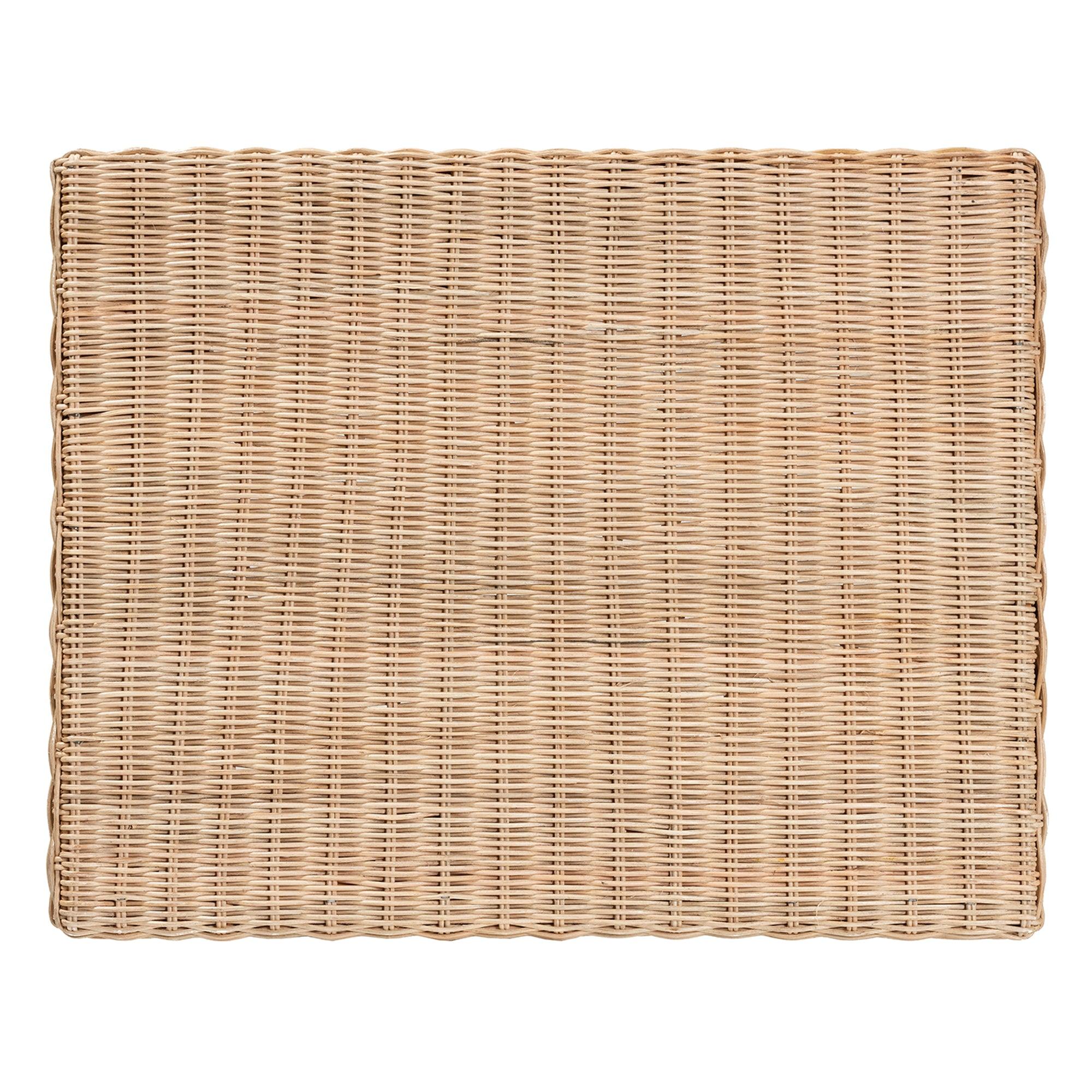 Bali & Pari Farica Modern Bohemian Rattan And Mahogany Accent Bench
